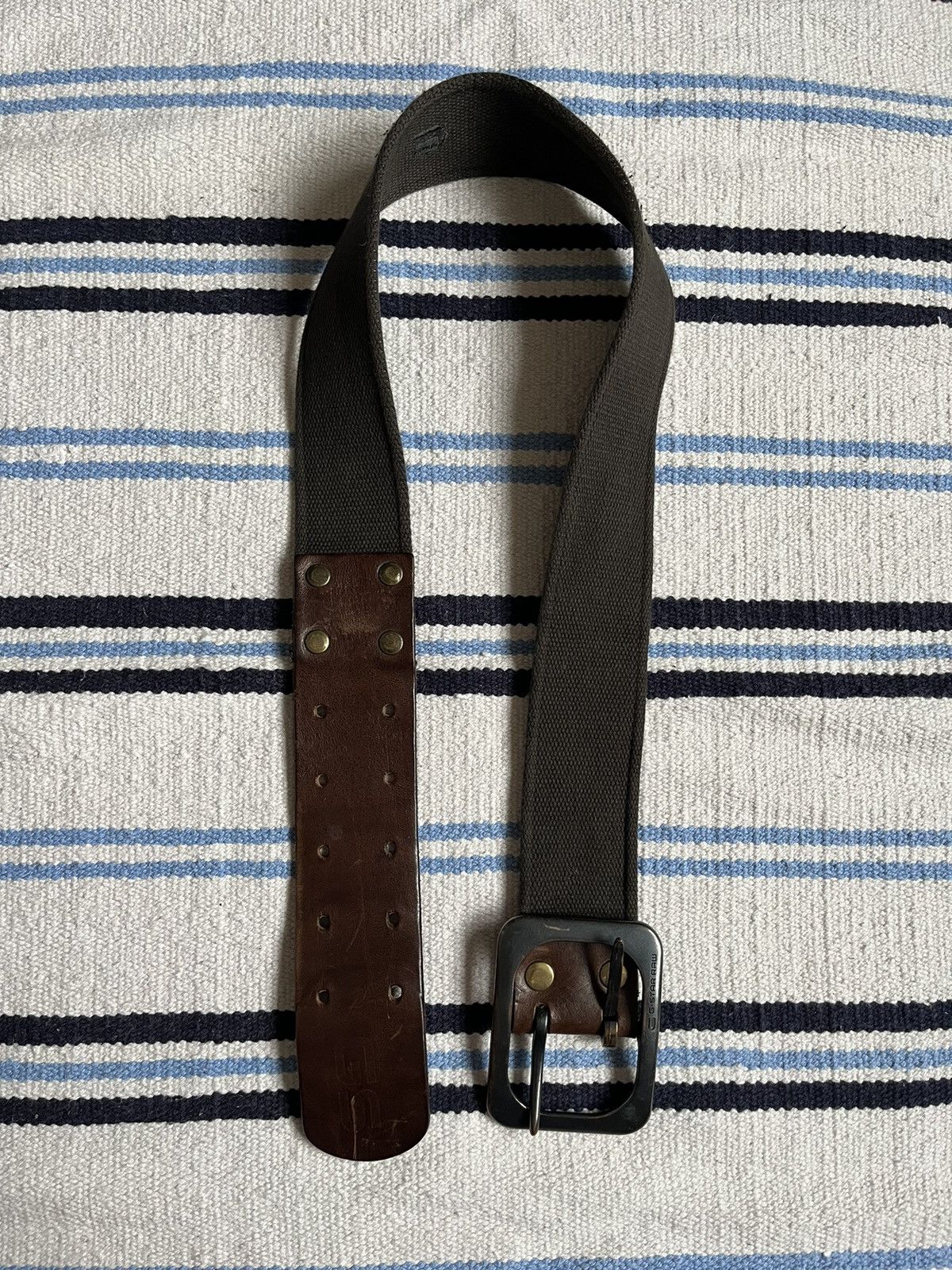 G-Star G-Star Raw Denim Cotton & Leather Double Mix GS Belt Size ONE SIZE - 2 Thumbnail