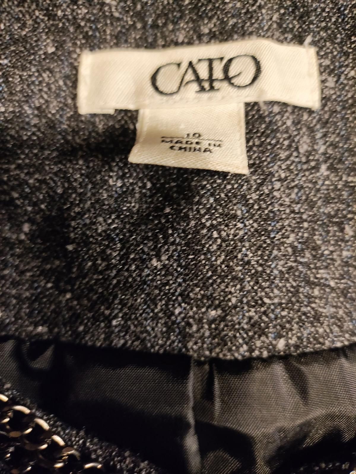 Cartoon Network Cato Women's Brown Textured Open-Front Jacket w/Beaded Trim Size L / US 10 / IT 46 - 7 Thumbnail