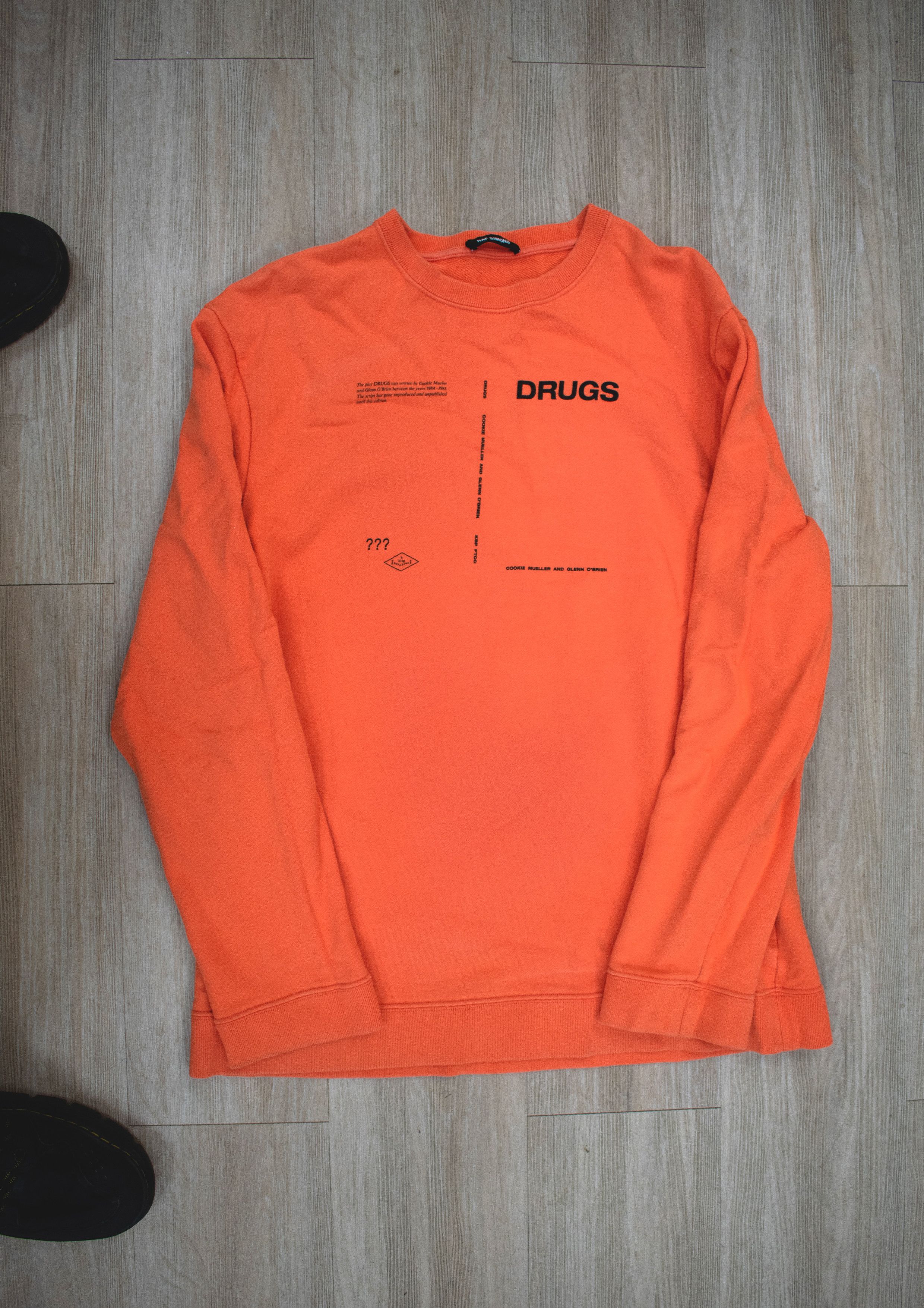 Raf Simons Raf Simons Orange Drugs Regular Fit Sweatshirt Size US XL / EU 56 / 4 - 7 Thumbnail