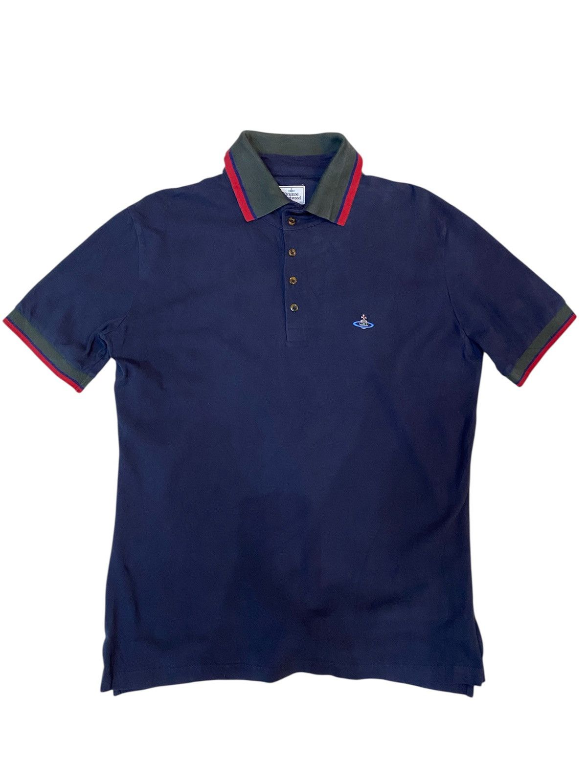 Vivienne Westwood Vivienne Westwood Polo Shirt Navy. Gucci style collar Size US XXL / EU 58 / 5 - 1 Thumbnail
