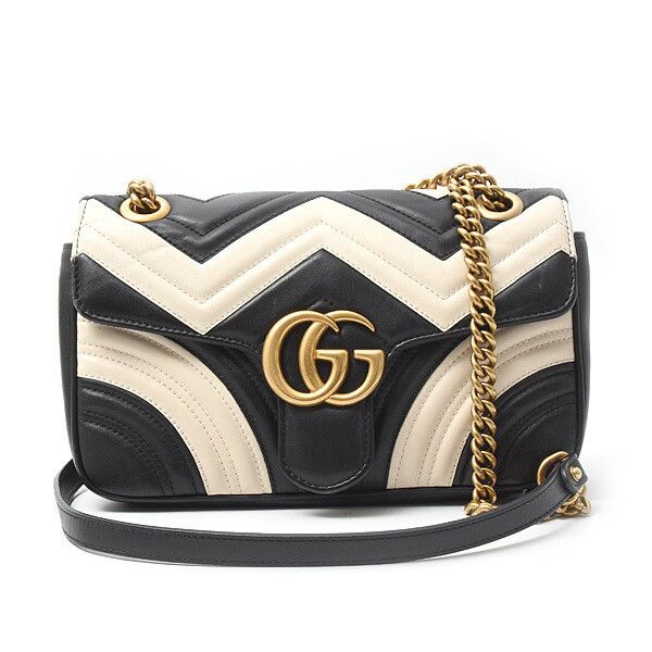 Gucci Gucci GG Marmont Leather Shoulder Bag Leather Shoulder Bag 443497 in Black, Women's