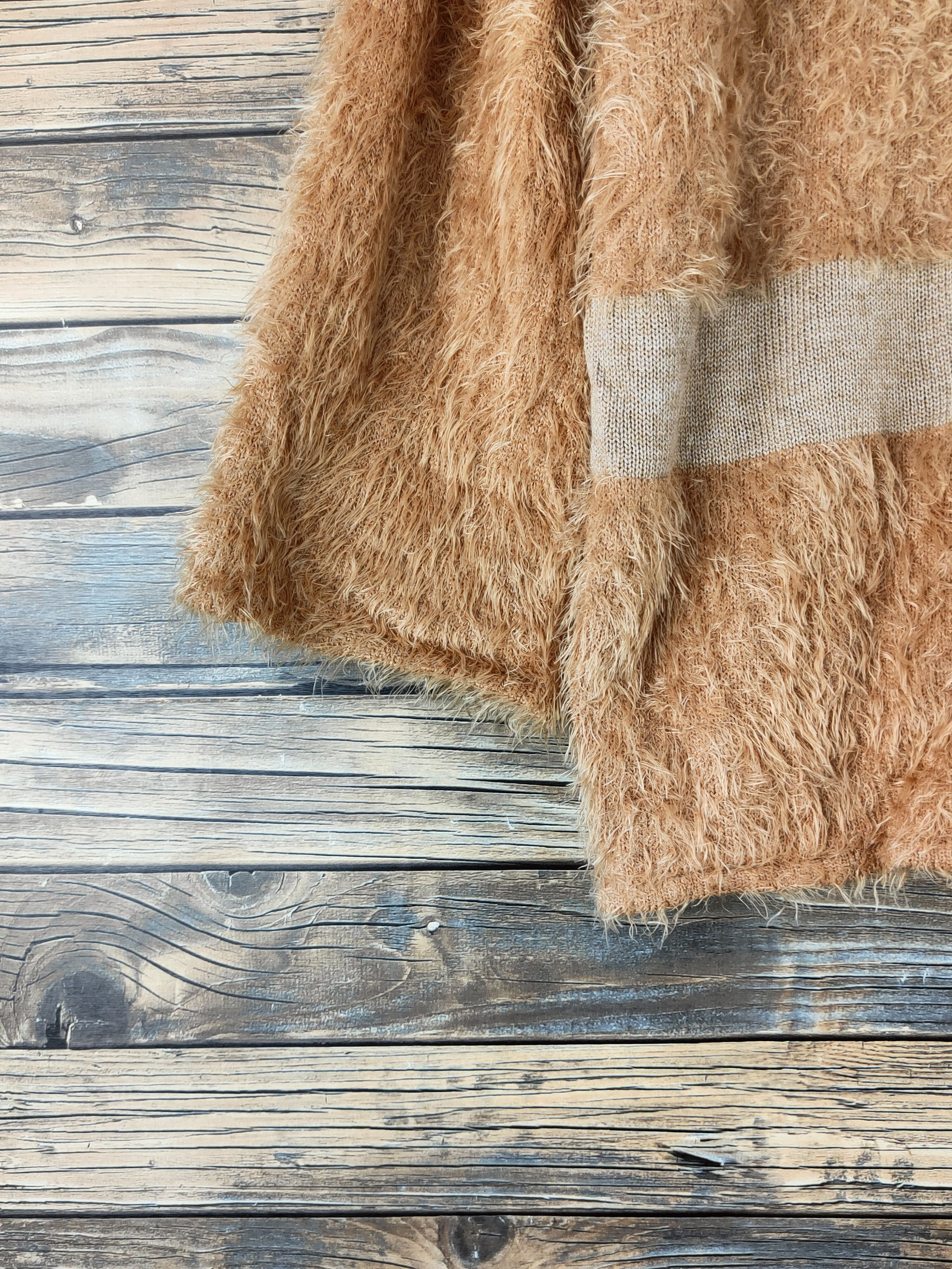 DL Bou Jeloud Beige Fur Mohair Knitwear #46-446