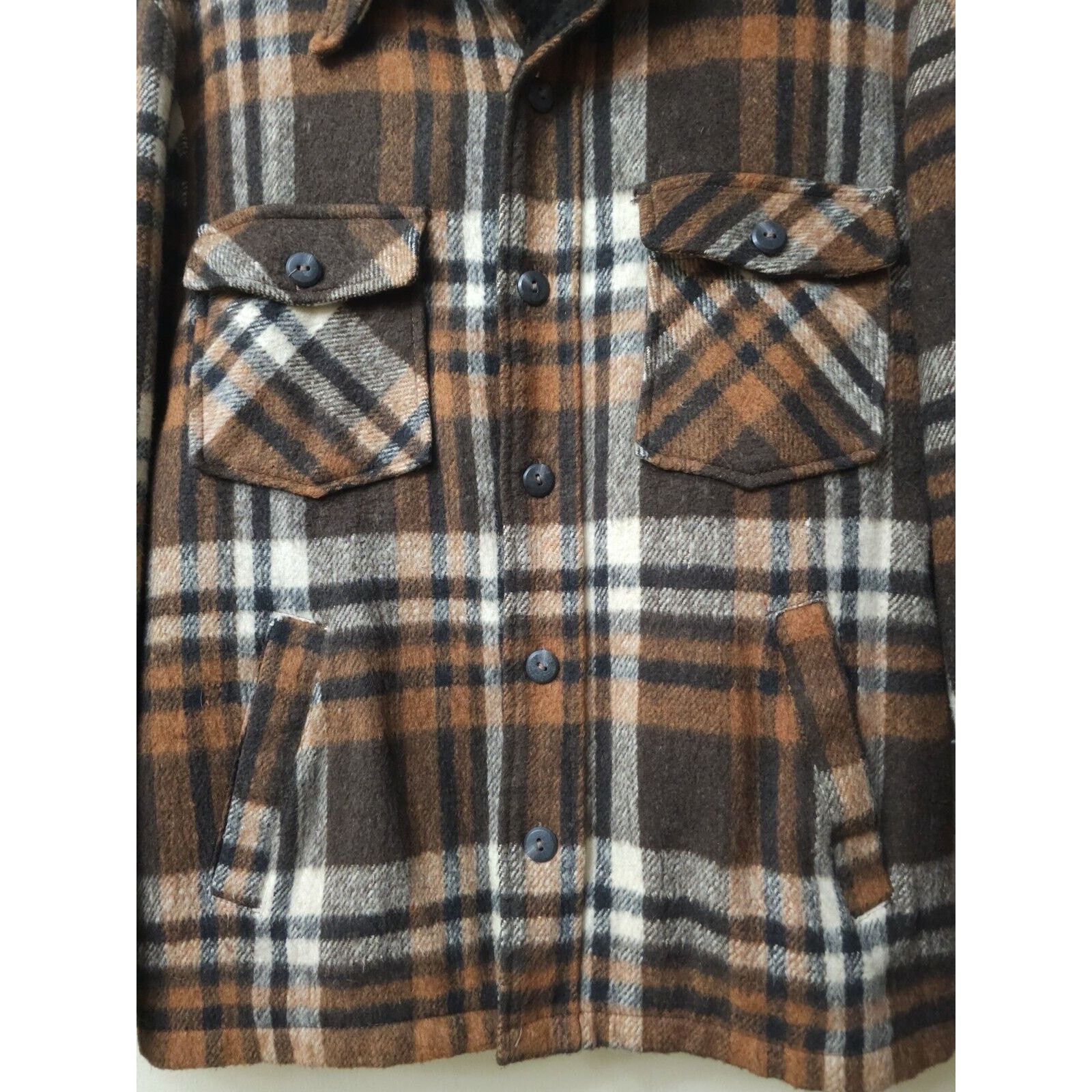 Sears VINTAGE 1970'S SEARS STORE OUTERWEAR WOOL PLAID CHORE JACKET Size US M / EU 48-50 / 2 - 2 Thumbnail