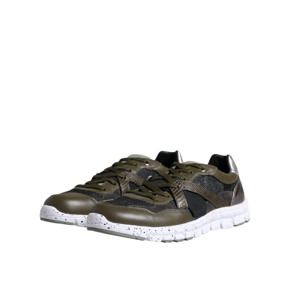 Dolce & Gabbana Dolce & Gabbana Multicolor Canvas Leather Low Top Sneaker Sh Size US 7 / EU 40 - 4 Thumbnail