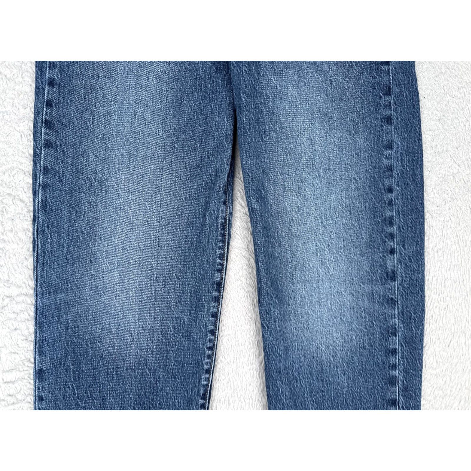 Levi's Levis Jeans Womens 25 Blue Premium Big E Ribcage Straight Ankle High Rise Button Size 42" / US 20 - 3 Thumbnail