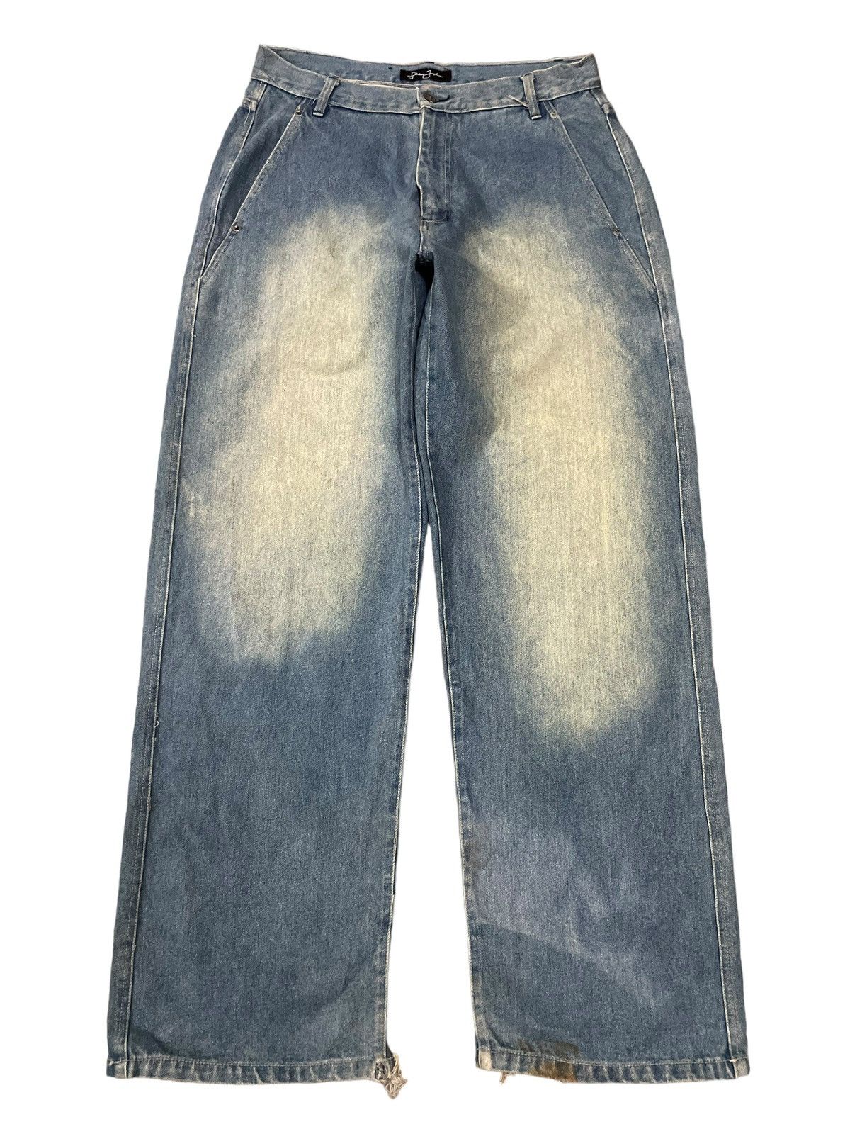 Sean John Vintage Y2K Sean John Distressed Mud Wash Baggy Barrel Jeans Size US 34 / EU 50 - 9 Thumbnail