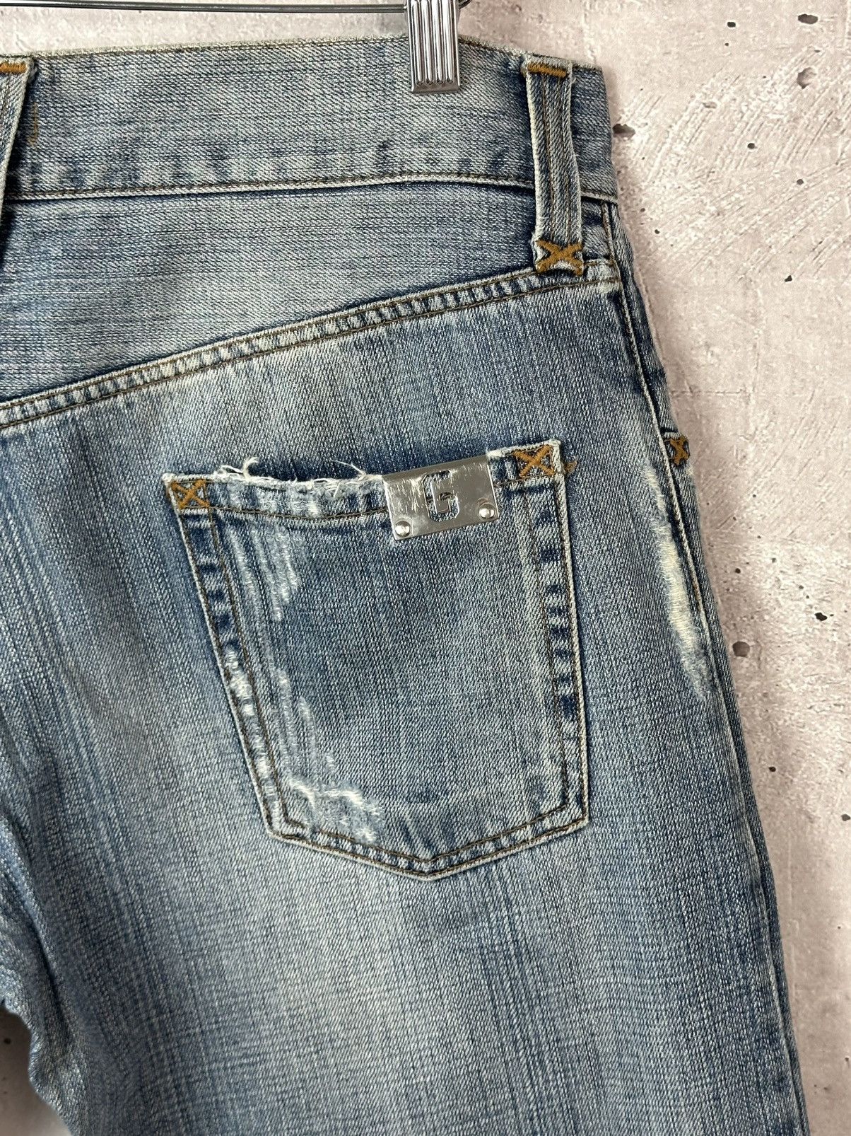 Dolce & Gabbana DG Vintage Dolce&Gabbana Loose Distressed Cotton Logo Jeans Size US 34 / EU 50 - 11 Thumbnail