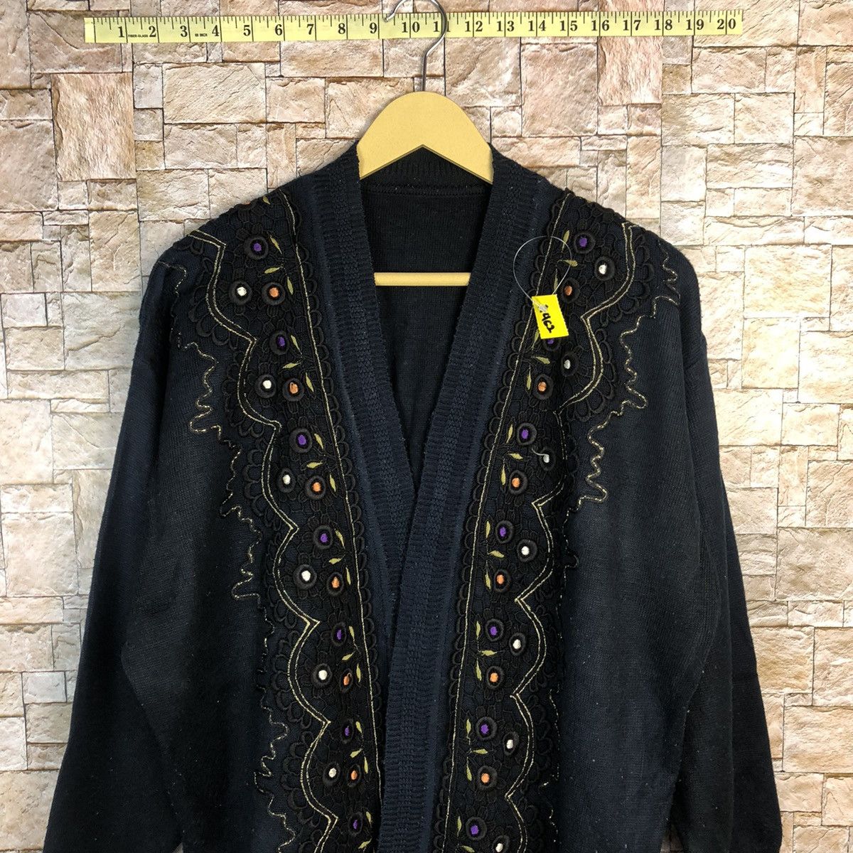Vintage Japan vintage art Dark Blue Cardigan knitwear #A462 Size XL / US 12-14 / IT 48-50 - 2 Thumbnail