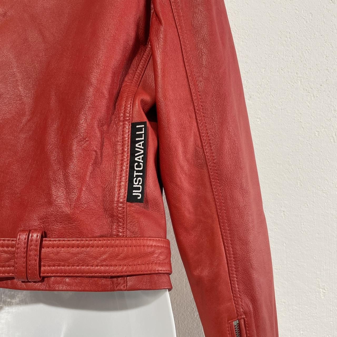 Just Cavalli JUST CAVALLI genuine leather red motorcycle jacket Size M / US 6-8 / IT 42-44 - 5 Thumbnail