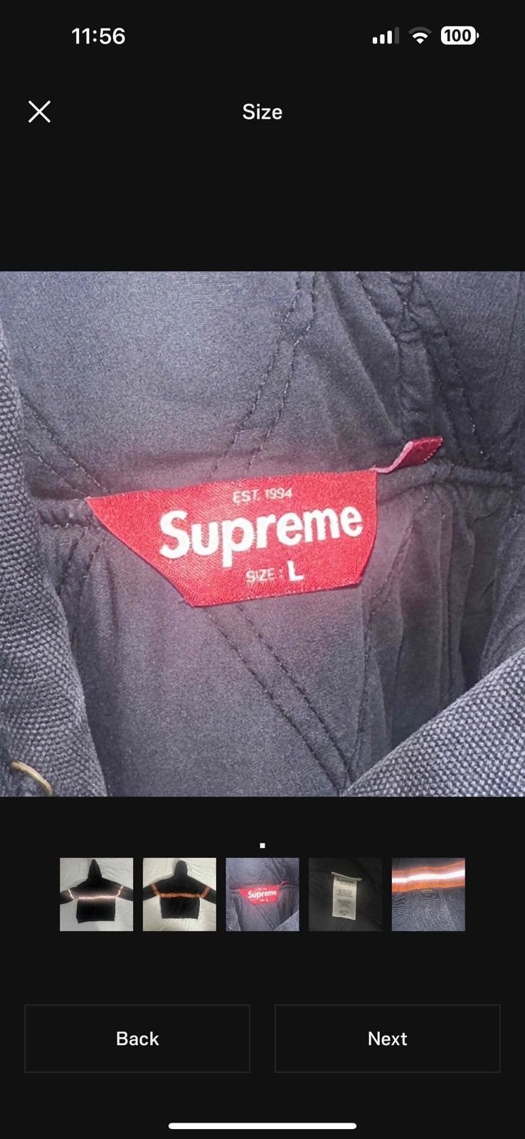 Supreme Supreme Reflective stripe hooded work jacket Size US L / EU 52-54 / 3 - 3 Thumbnail