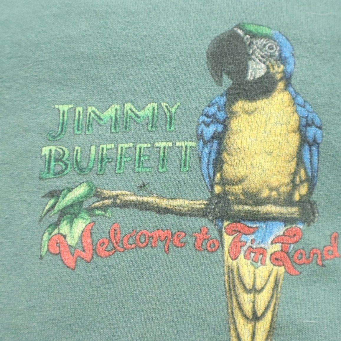 Anvil VINTAGE Anvil Jimmy Buffett Welcome to Finland Tour 2011 Solid T-Shirt Green 2X Men's Shirt Size US XXL / EU 58 / 5 - 7 Thumbnail