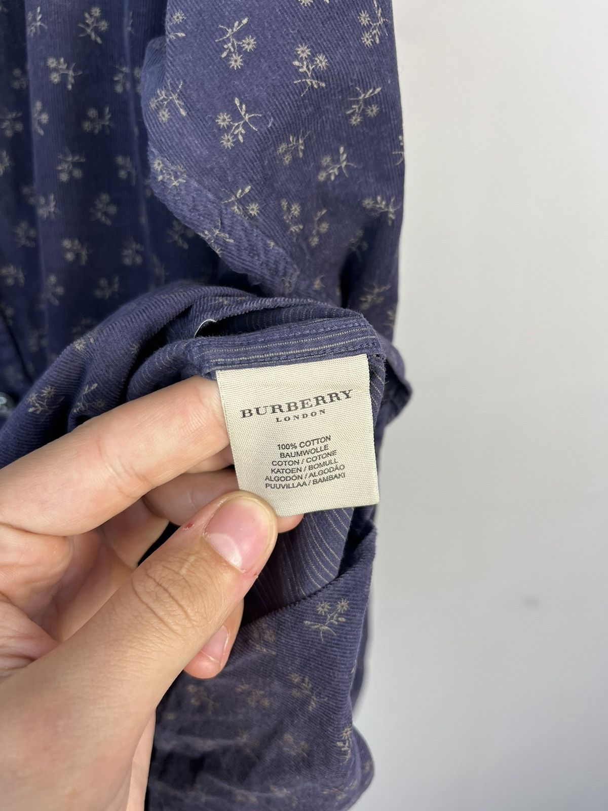 Burberry Burberry London Floral Cotton Long Sleeve Shirt Made in UK Size US L / EU 52-54 / 3 - 10 Thumbnail