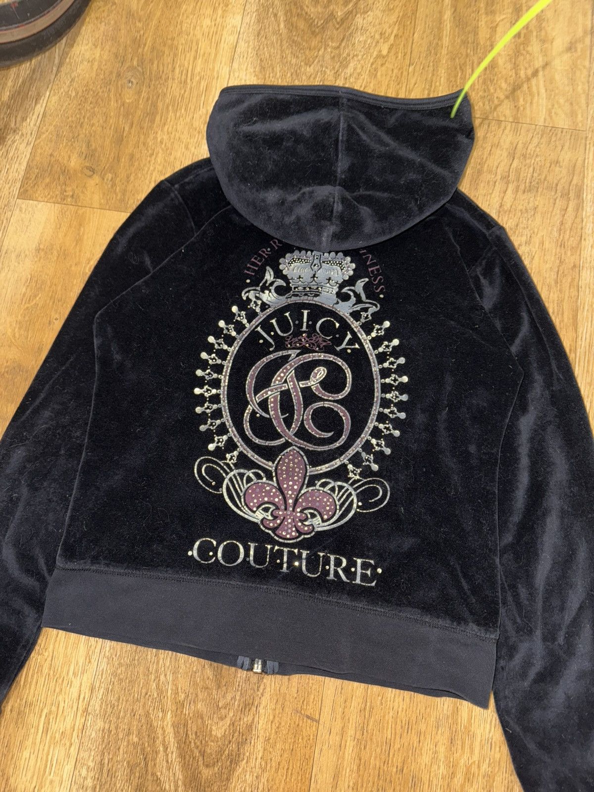 Juicy Couture VINTAGE JUICY COUTURE VELOUR ZIP HOODIE Size S / US 4 / IT 40 - 4 Thumbnail