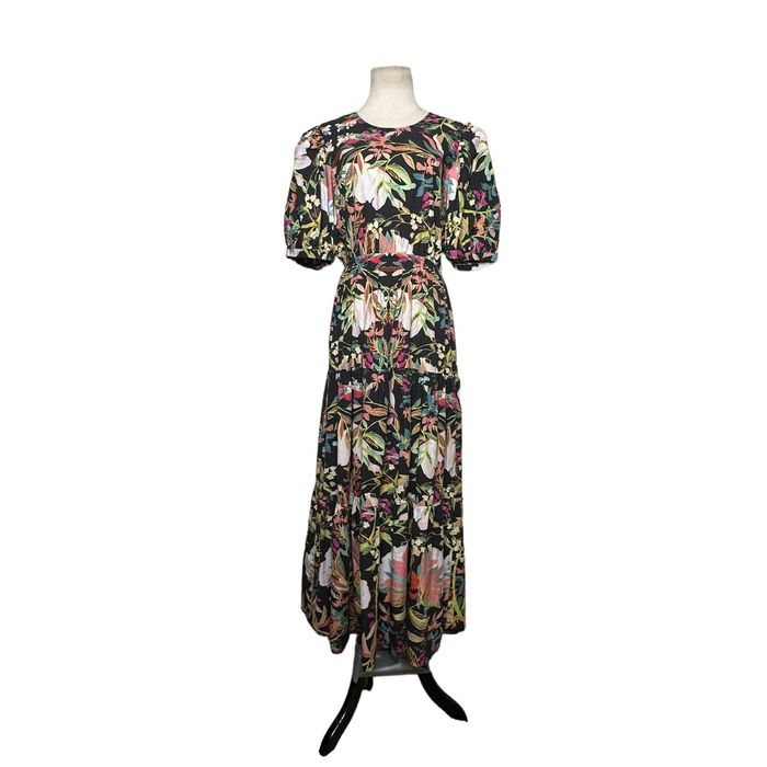 Anthropologie Condition Apply Floral Tiered Maxi Dress size Large | Grailed