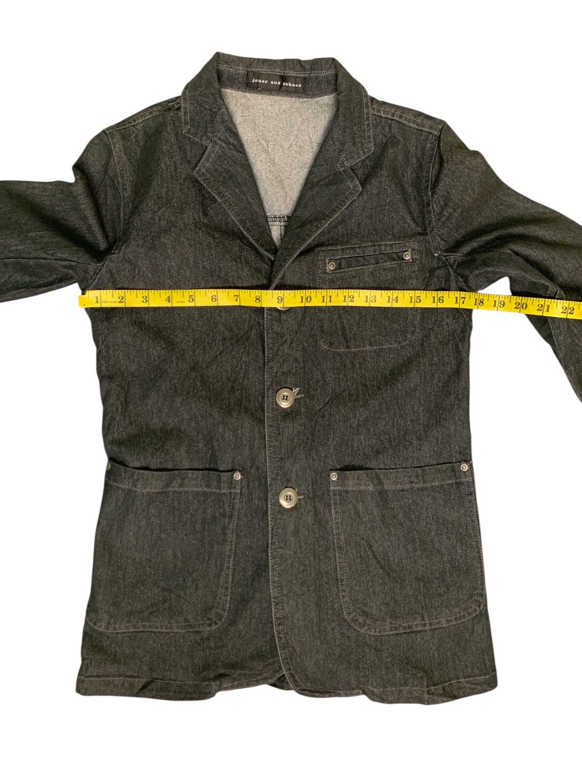 Other Rare Design Jouer Aux Echecs Denim Jackets Size M / US 6-8 / IT 42-44 - 7 Thumbnail
