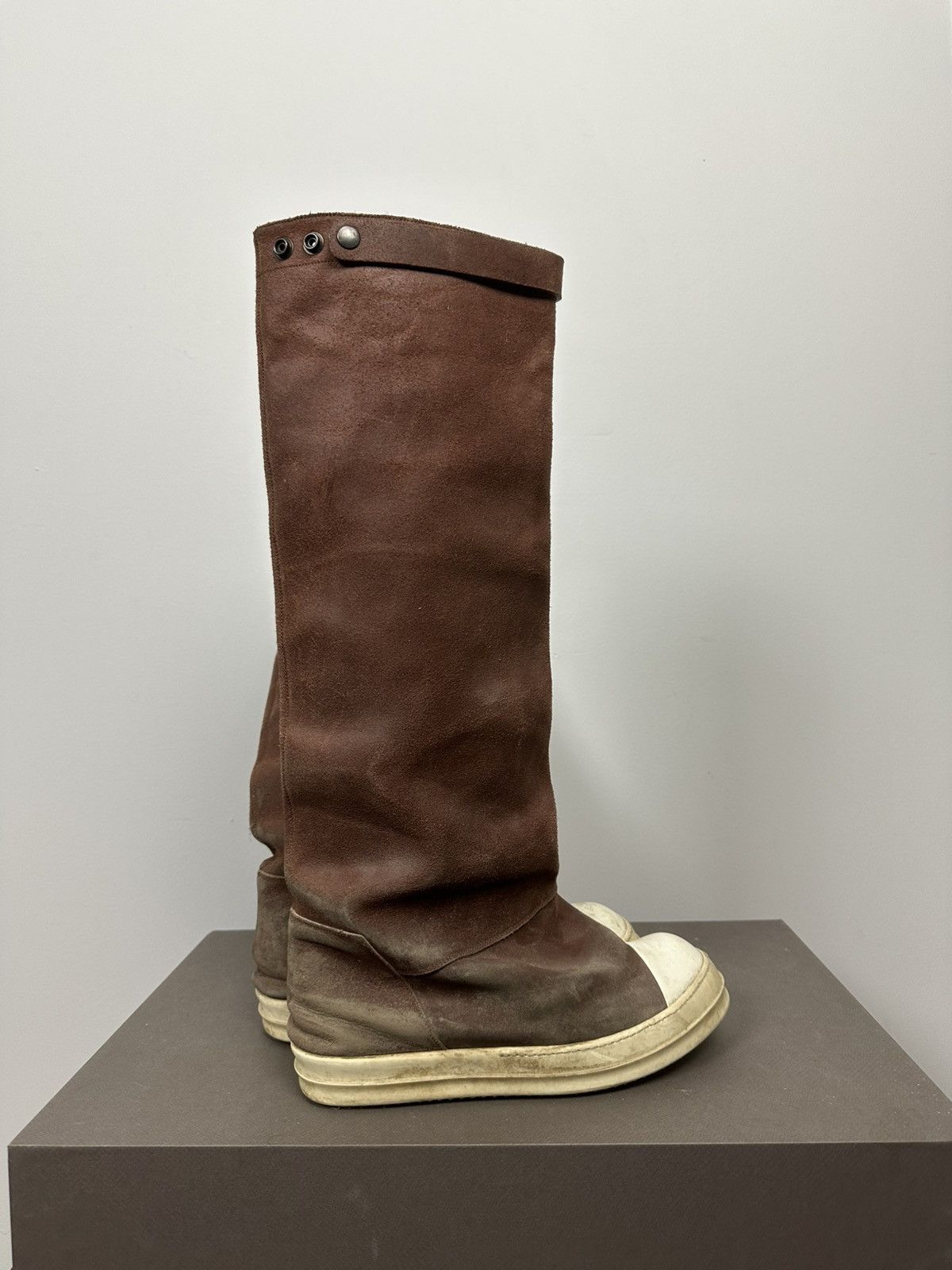 Rick Owens FW14 ‘MOODY’ Reverse Leather Elephant Boots Size US 11 / EU 44 - 5 Thumbnail