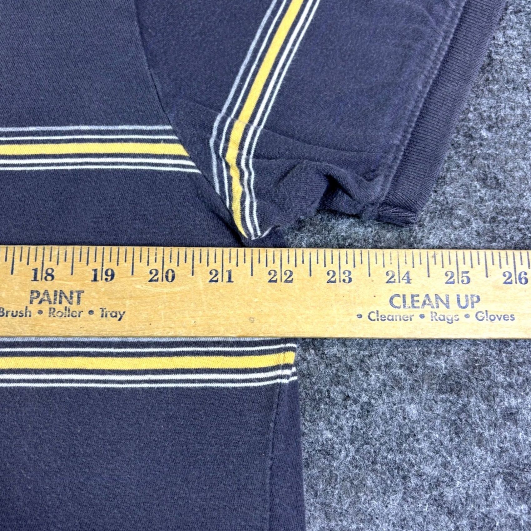 American Eagle Outfitters VINTAGE American Eagle Mens Striped Polo Shirt Gray Yellow Cotton Short Sleeve Large Size US L / EU 52-54 / 3 - 3 Thumbnail