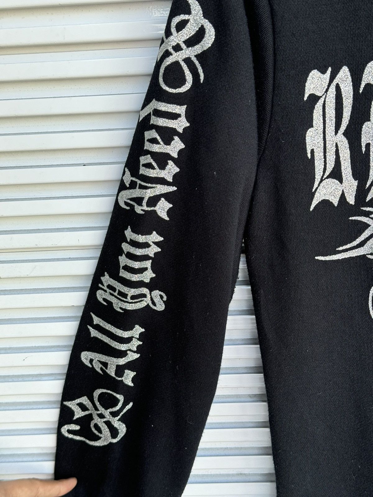 Japanese Brand Punk Blue Strive Wing Skulls Poem Riot Hoodies Size US L / EU 52-54 / 3 - 5 Thumbnail