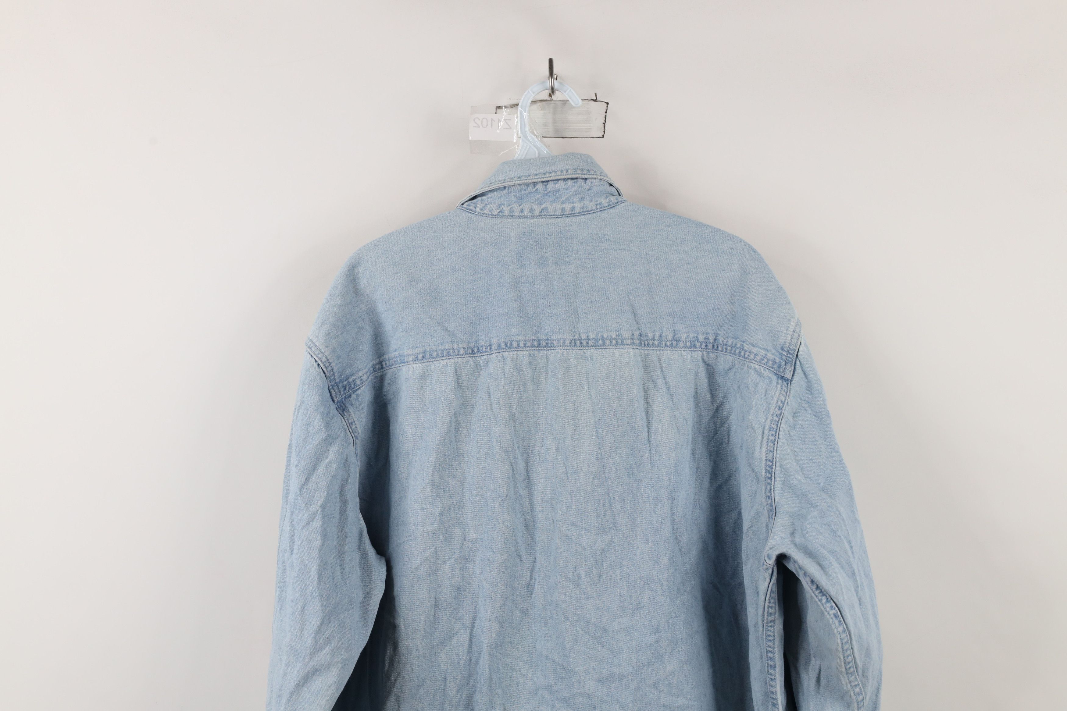 Vintage Vintage 90s University of Michigan Denim Button Down Shirt Size US L / EU 52-54 / 3 - 13 Thumbnail