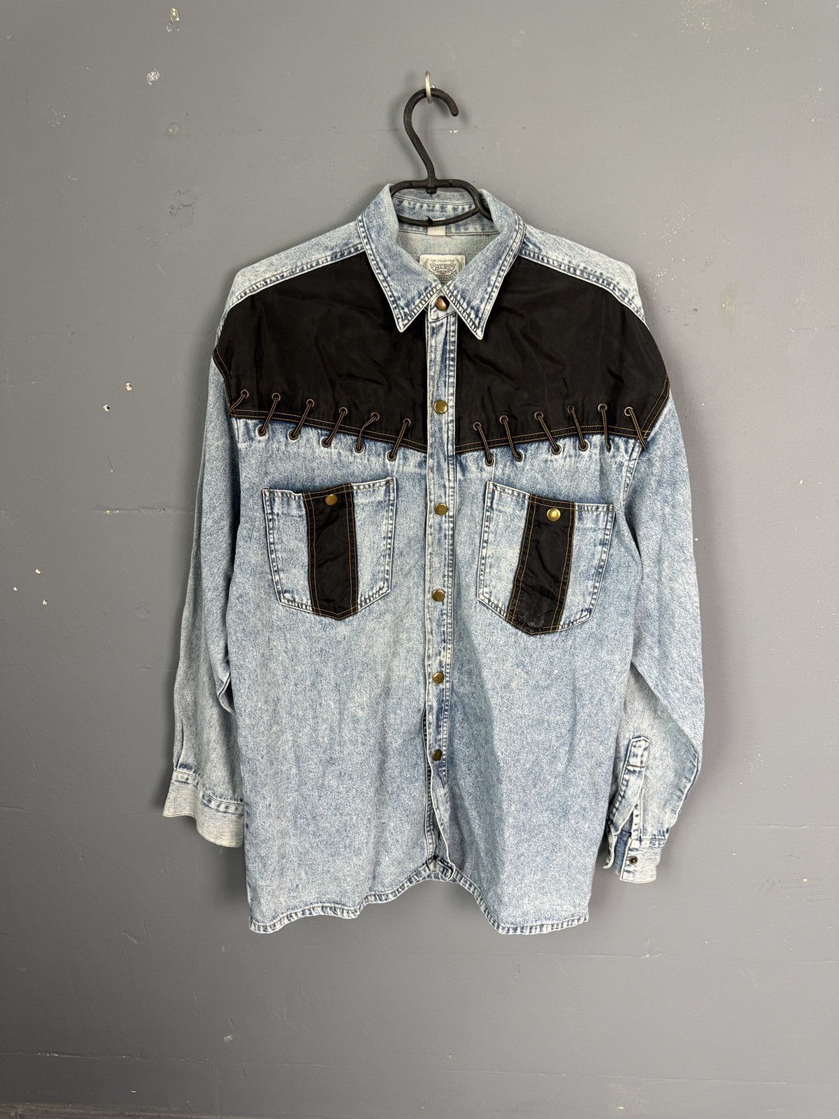 14th Addiction 🔥Sick Y2K Omkoe Leather Western Shirt Goth Punk Size US XL / EU 56 / 4 - 1 Thumbnail