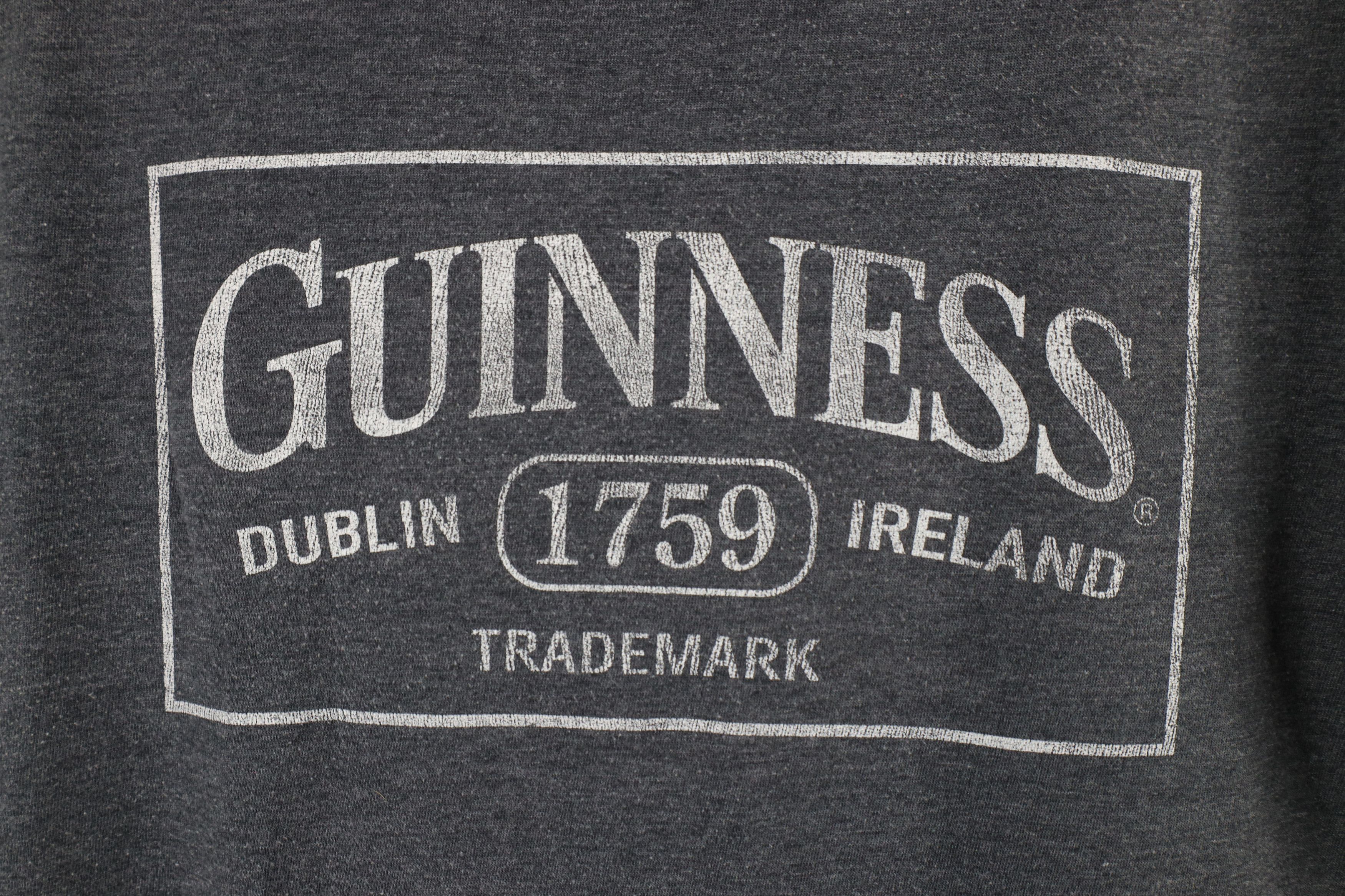 Vintage Vintage Guinness Beer Spell Out Short Sleeve T-Shirt Gray Size US L / EU 52-54 / 3 - 4 Thumbnail