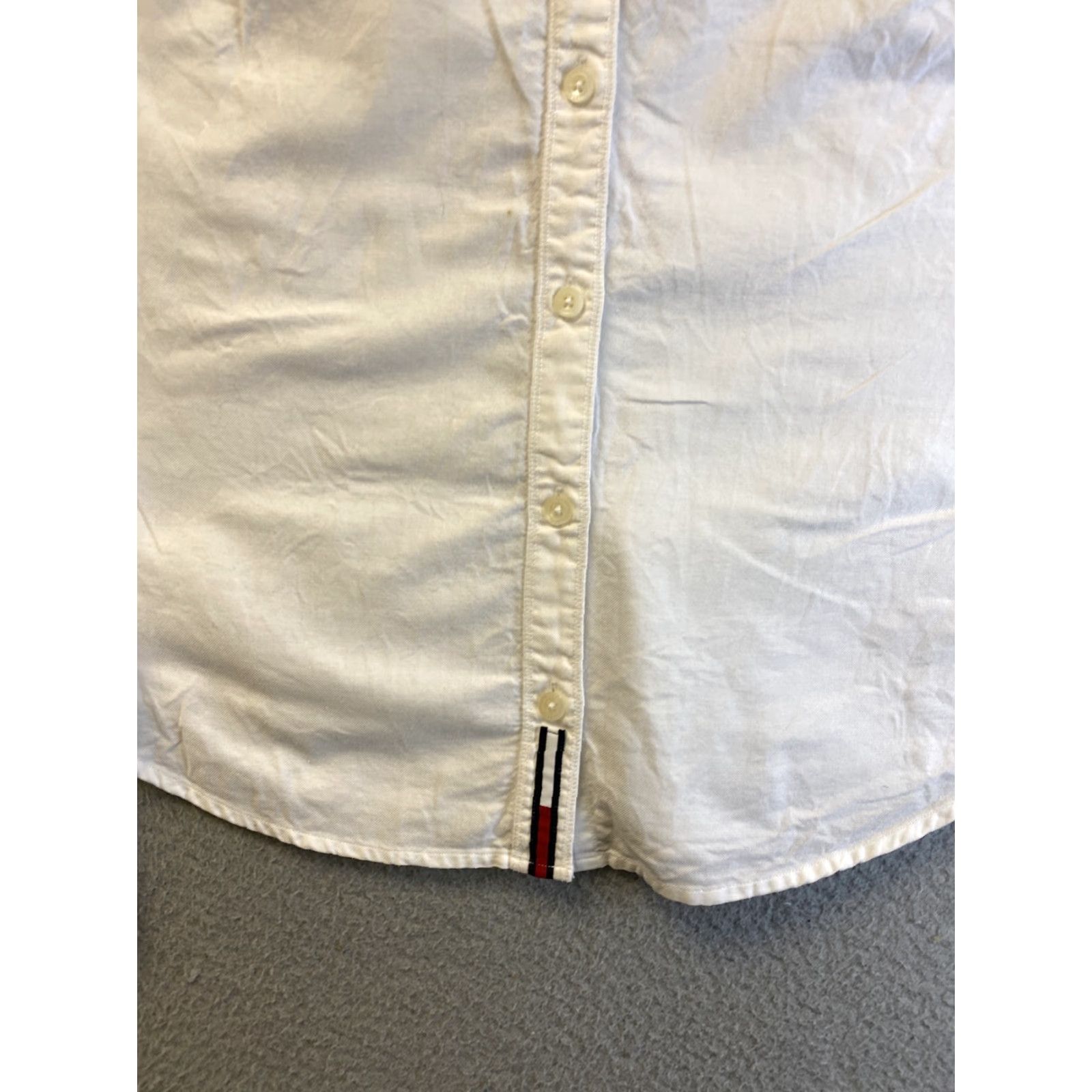 Tommy Hilfiger VINTAGE Tommy Hilfiger Shirt Dress Shirt Long Sleeve 100% Cotton White L Women’s Slim 45-36 Size L / US 10 / IT 46 - 3 Thumbnail
