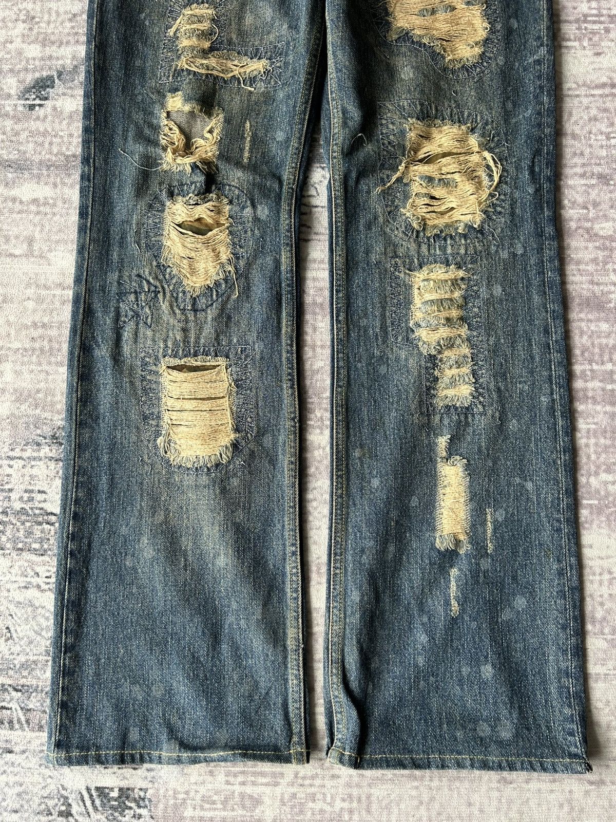 Tornado Mart Y2k Punk Distressed Nicole Jeans Size US 35 - 4 Thumbnail