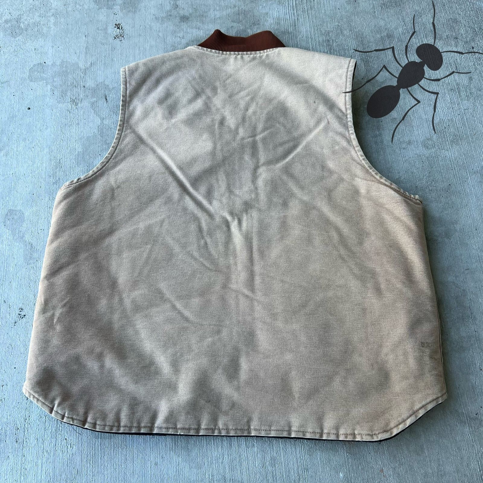 Carhartt × Vintage Carhartt V01 BRN faded brown work wear vest Size US XL / EU 56 / 4 - 4 Thumbnail