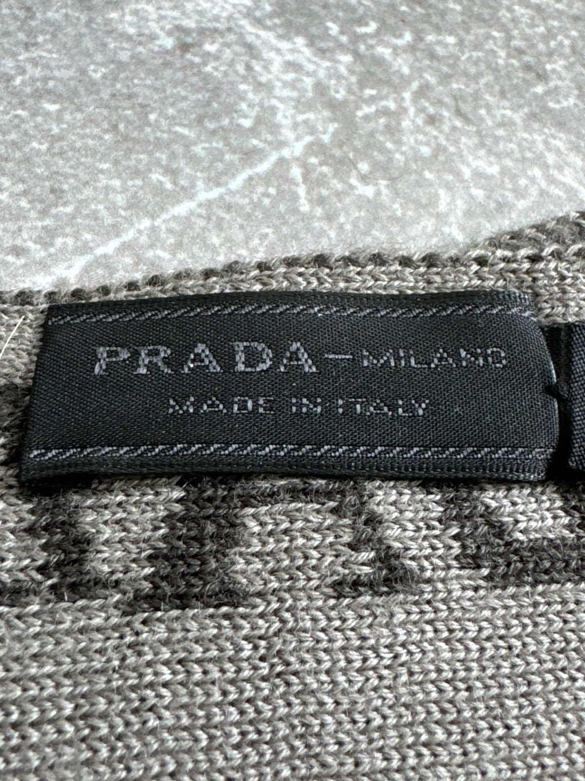 Prada Prada Logo Intarsia Two-Tone wool scarf Size ONE SIZE - 6 Thumbnail