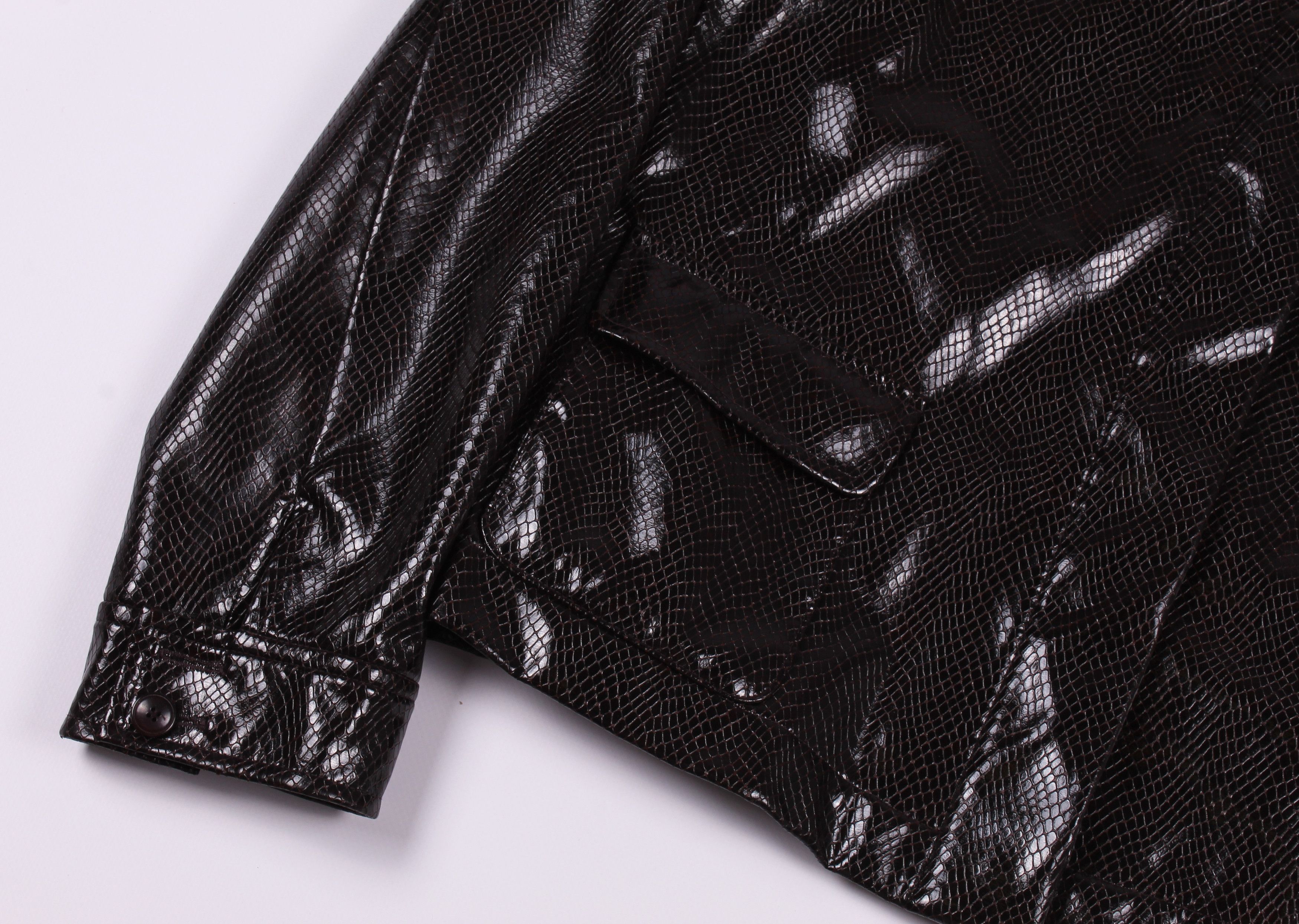 Other Vintage Saiden Sticker Y2K Snakeskin Imitation Jacket Size M / US 6-8 / IT 42-44 - 3 Thumbnail