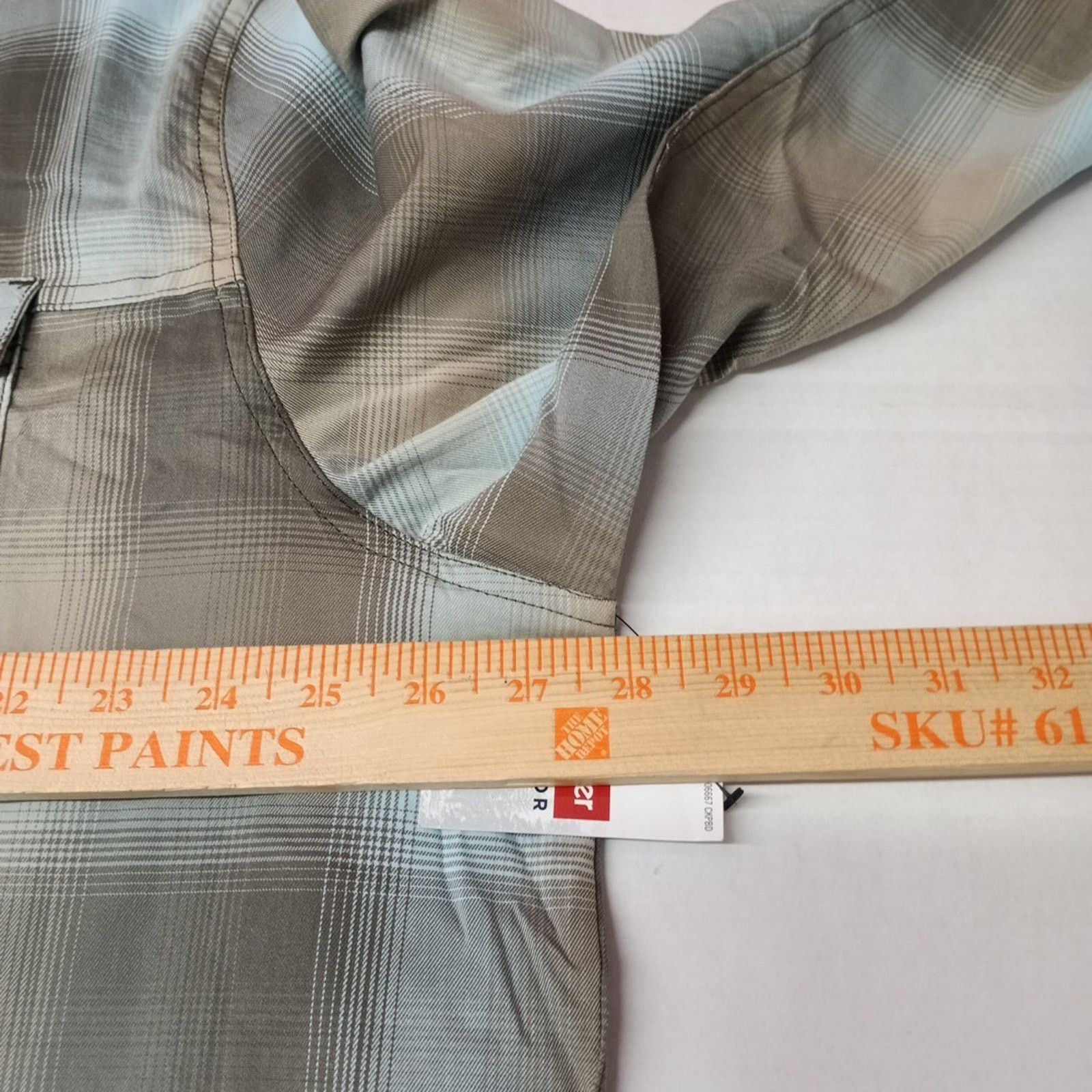 Wrangler Wrangler Shirt Mens 2XL Gray Plaid Convertible Sleeves Shirt Size US XXL / EU 58 / 5 - 7 Thumbnail