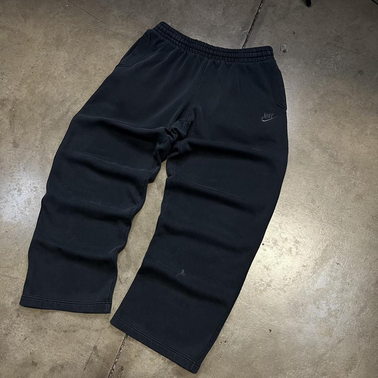 Nike × Vintage Vintage Y2K Nike Mini Swoosh Cotton Sweatpants Baggy Drill Size US 36 / EU 52 - 2 Thumbnail