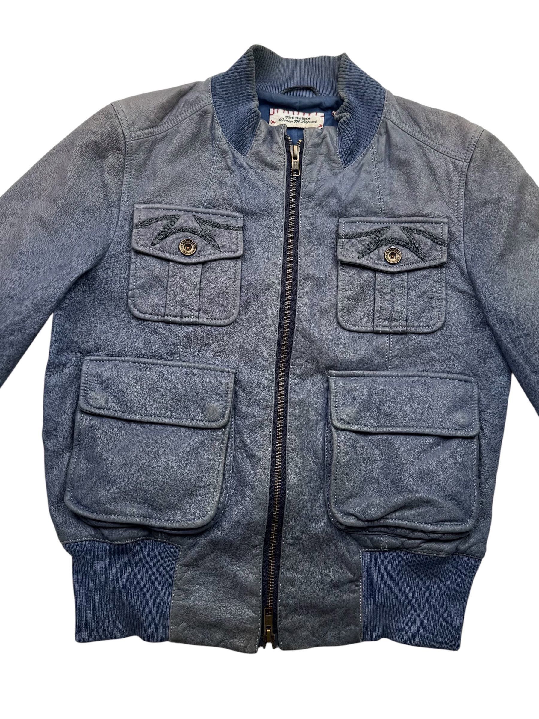Vintage Vintage Cropped Sun Faded Leather Jacket W154(V9) Size S / US 4 / IT 40 - 2 Thumbnail