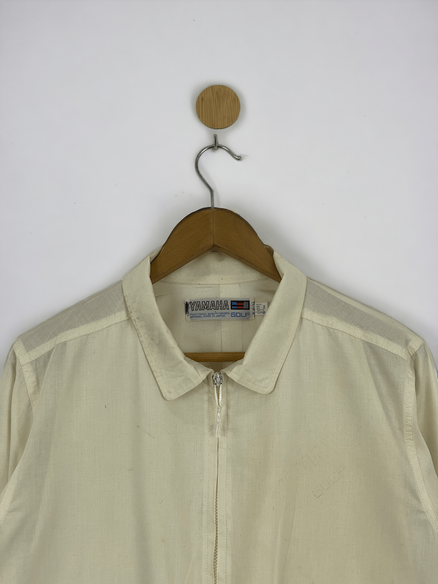 Japanese Brand Vintage Yamaha Golf Zipper Ups Light Jacket White JA0040 Size US M / EU 48-50 / 2 - 2 Thumbnail