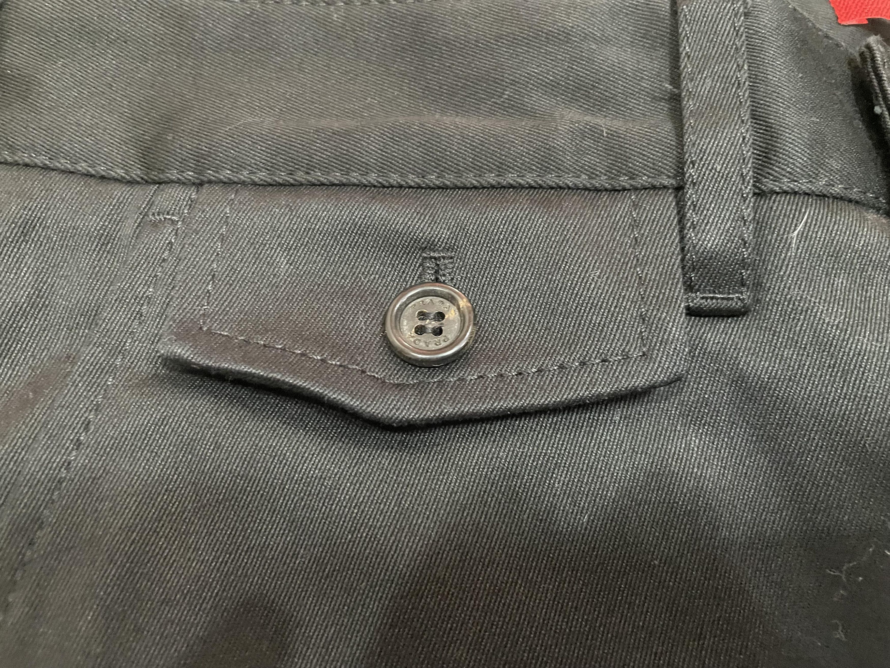 Prada Vintage Prada Black Chino Pants - Black Tab Size US 32 / EU 48 - 11 Thumbnail