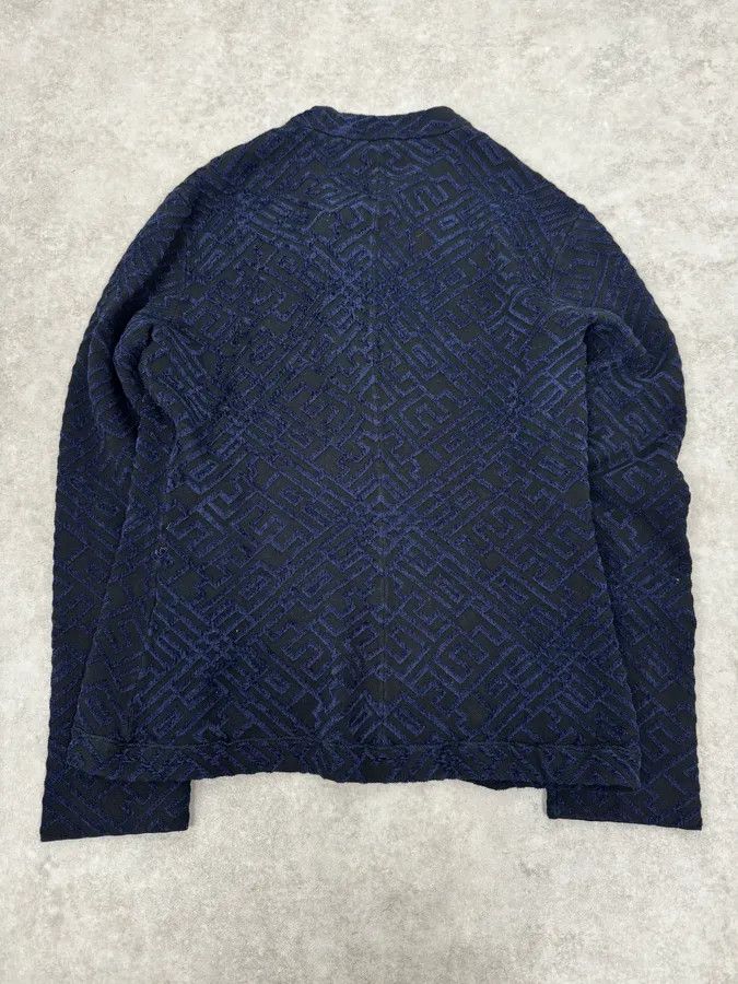 Emporio Armani SS2023 Emporio Armani Asymmetrical Navy Textured Jacket Size XS / US 0-2 / IT 36-38 - 4 Thumbnail