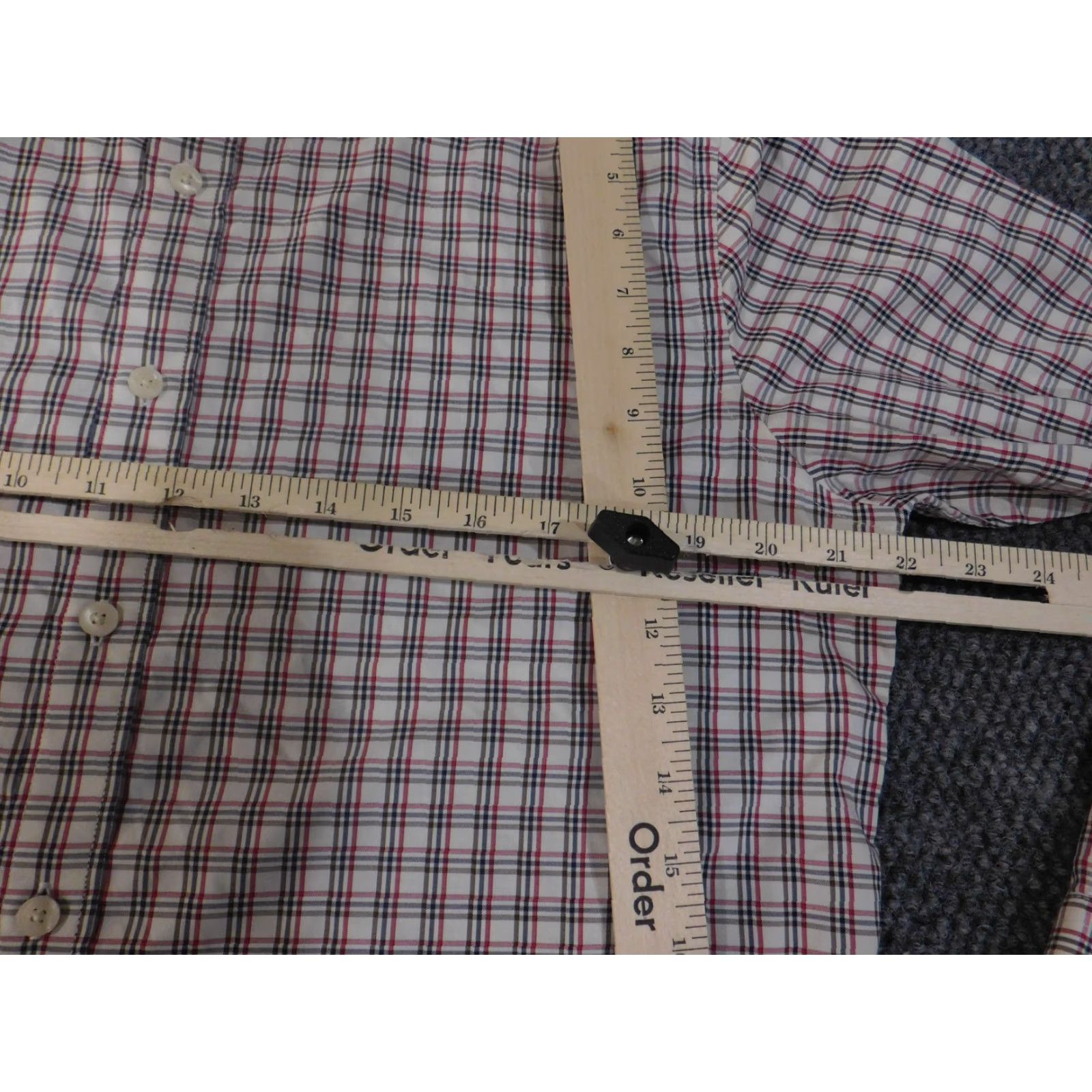 UNTUCKit UNTUCKit Shirt Mens Large White Red Blue Plaid Button Down Slim Fit Long Sleeve Size US L / EU 52-54 / 3 - 6 Thumbnail