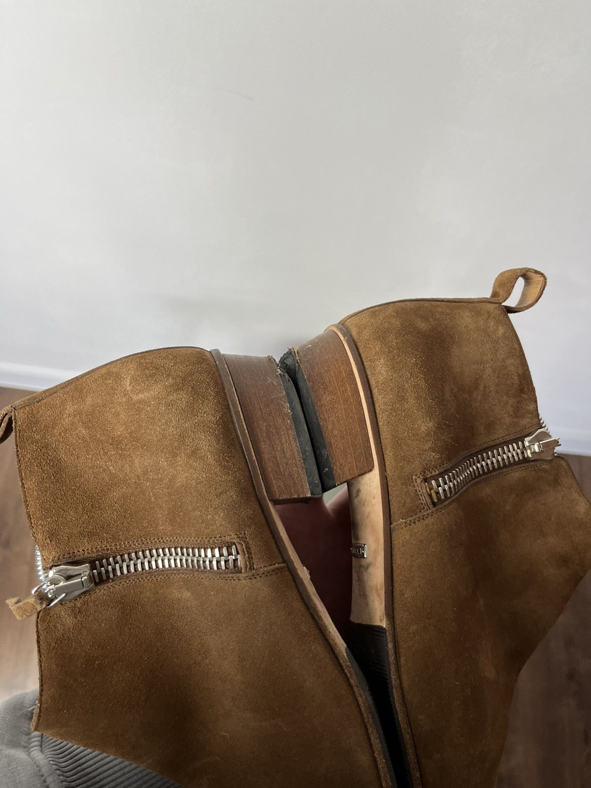 Gucci Gucci Suede Side-Zip Ankle Boots 39 EU / 8 US Made in Italy Size US 8 / IT 38 - 17 Thumbnail