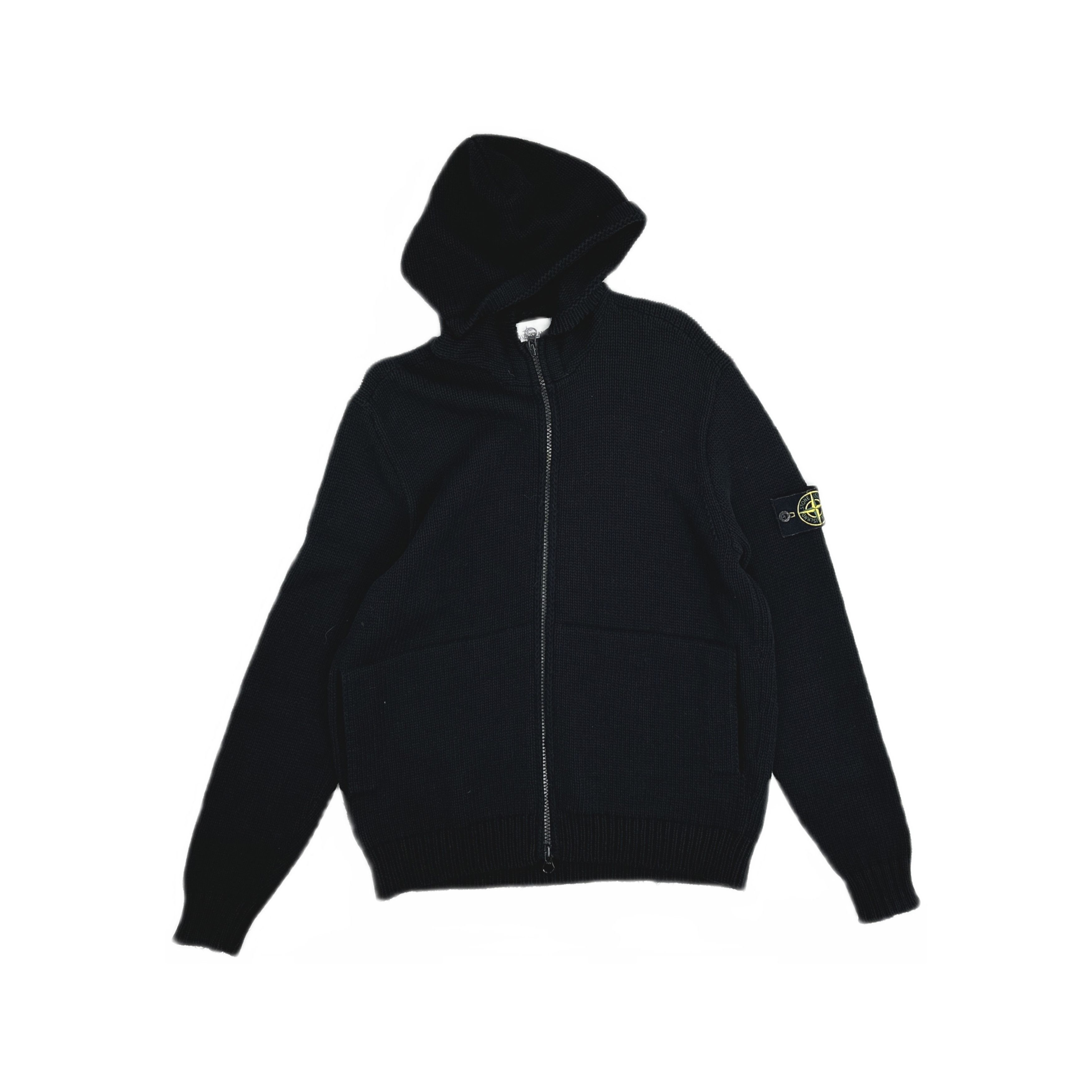 Stone Island Stone Island Compass Patch Knit Zip-Up Hoodie Size M Size US M / EU 48-50 / 2 - 1 Thumbnail