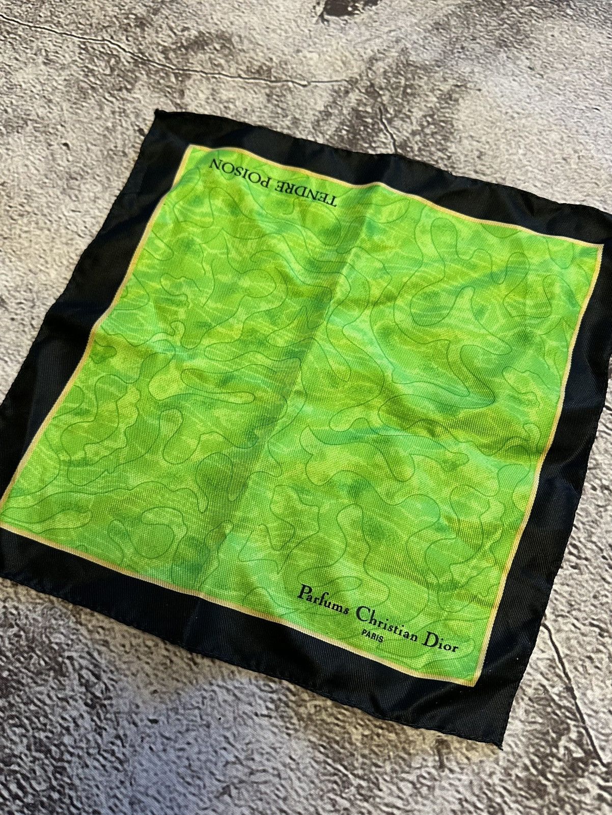 Christian Dior Monsieur Vintage Parfume Christian dior silk scarf green Size ONE SIZE - 1 Thumbnail
