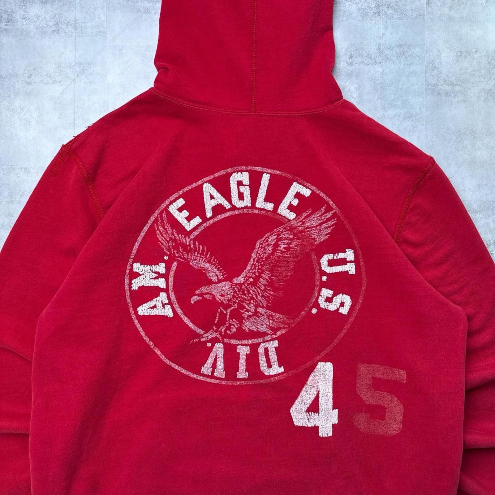 American Eagle Outfitters Y2K American Eagle 00s Red Hoodie Jacket Size US XL / EU 56 / 4 - 5 Thumbnail