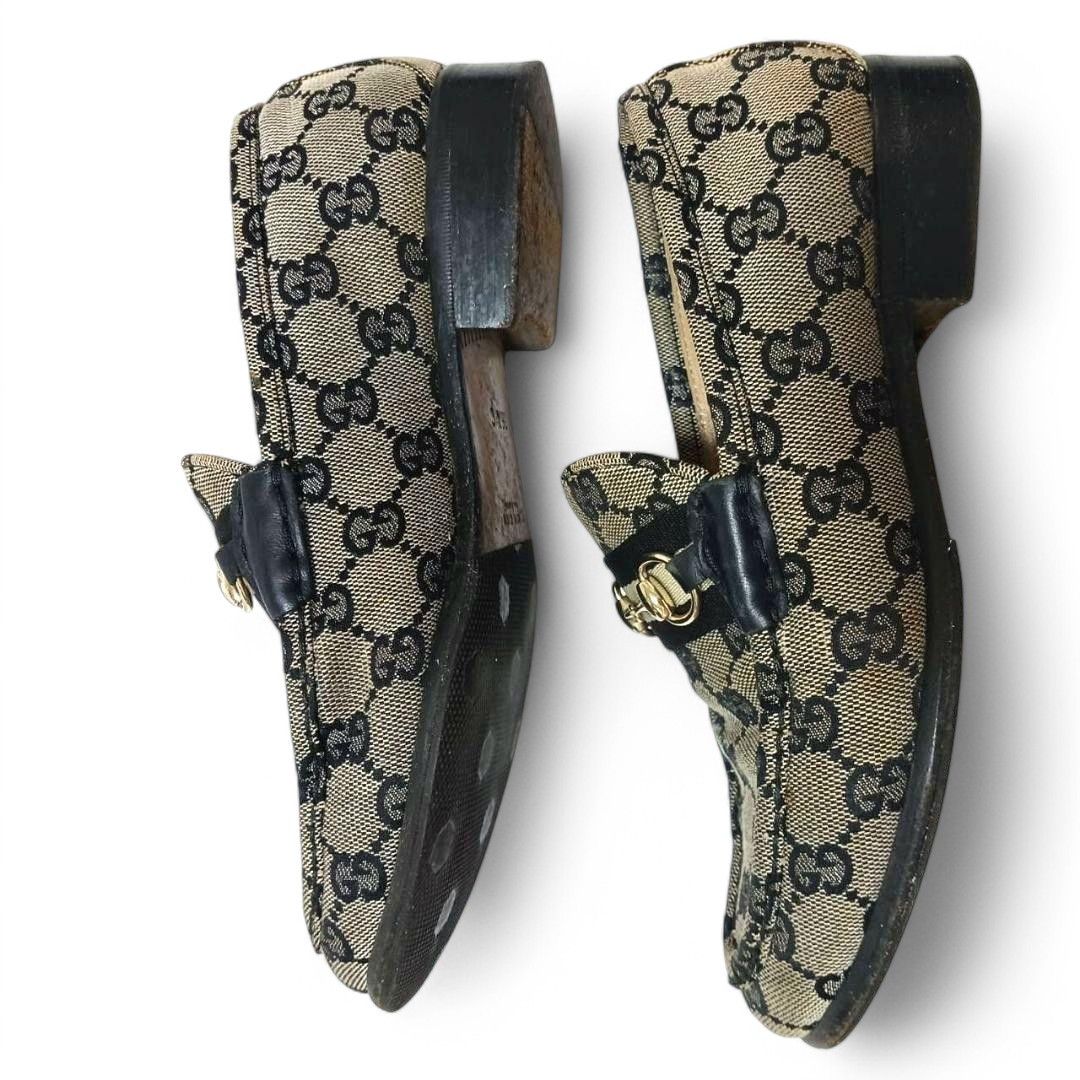 Gucci Gucci - 36.5 Horsebit Boots Loafers Canvas Leather D-Ring Size US 5.5 / IT 35.5 - 6 Thumbnail