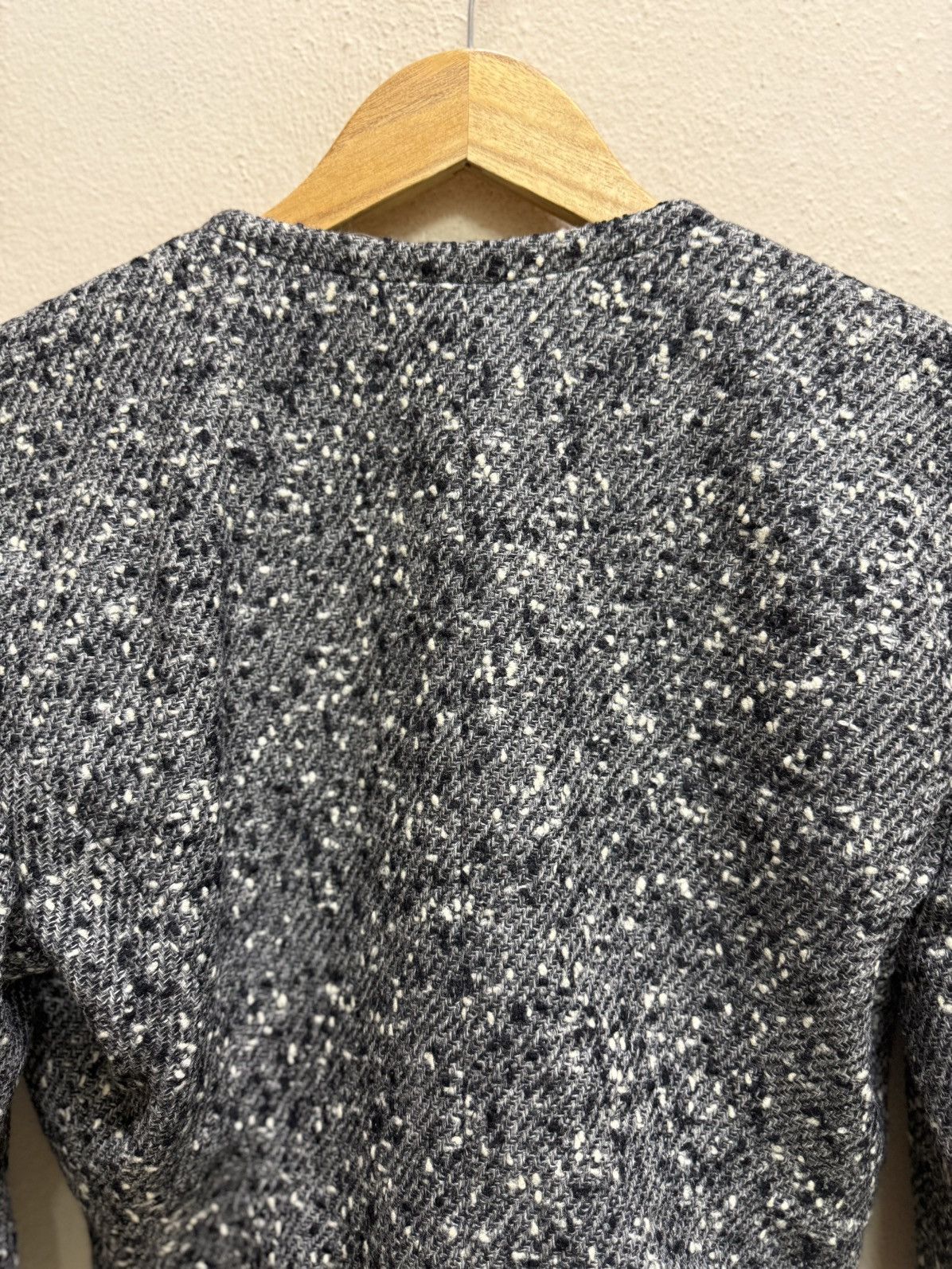 Gucci Vintage Gucci Sparkling Grey Tweed Cropped Jacket Button Up Size S / US 4 / IT 40 - 24 Thumbnail
