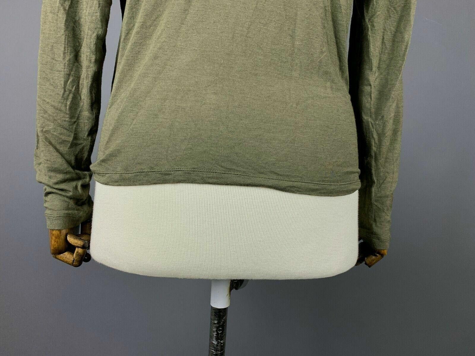 Designer Barbara Bui Olive Boat Neck Viscose Cashmere Sweater Size L Size L / US 10 / IT 46 - 7 Thumbnail
