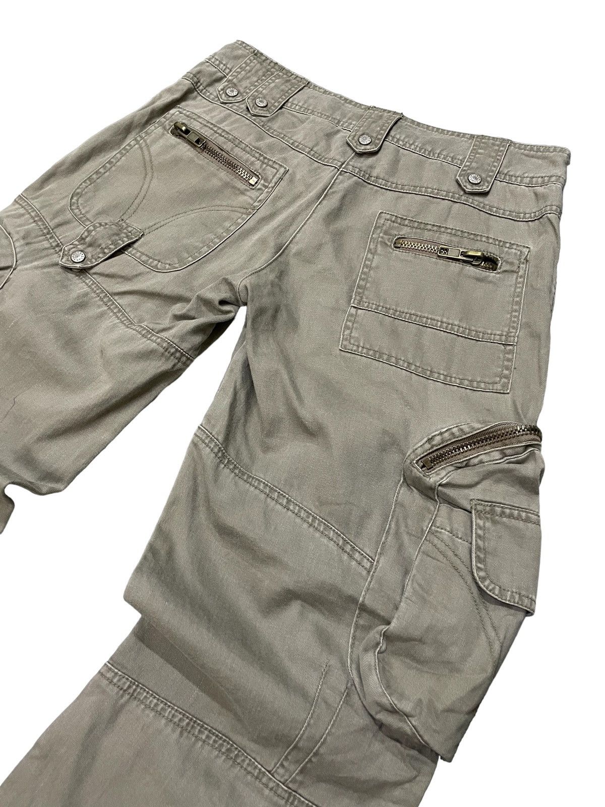 Le Grande Bleu (L.G.B.) × PPFM × Tete Homme Vanilla Star Japan Flared Gask Multi Pocket Cargo Pants Size US 30 / EU 46 - 17 Thumbnail