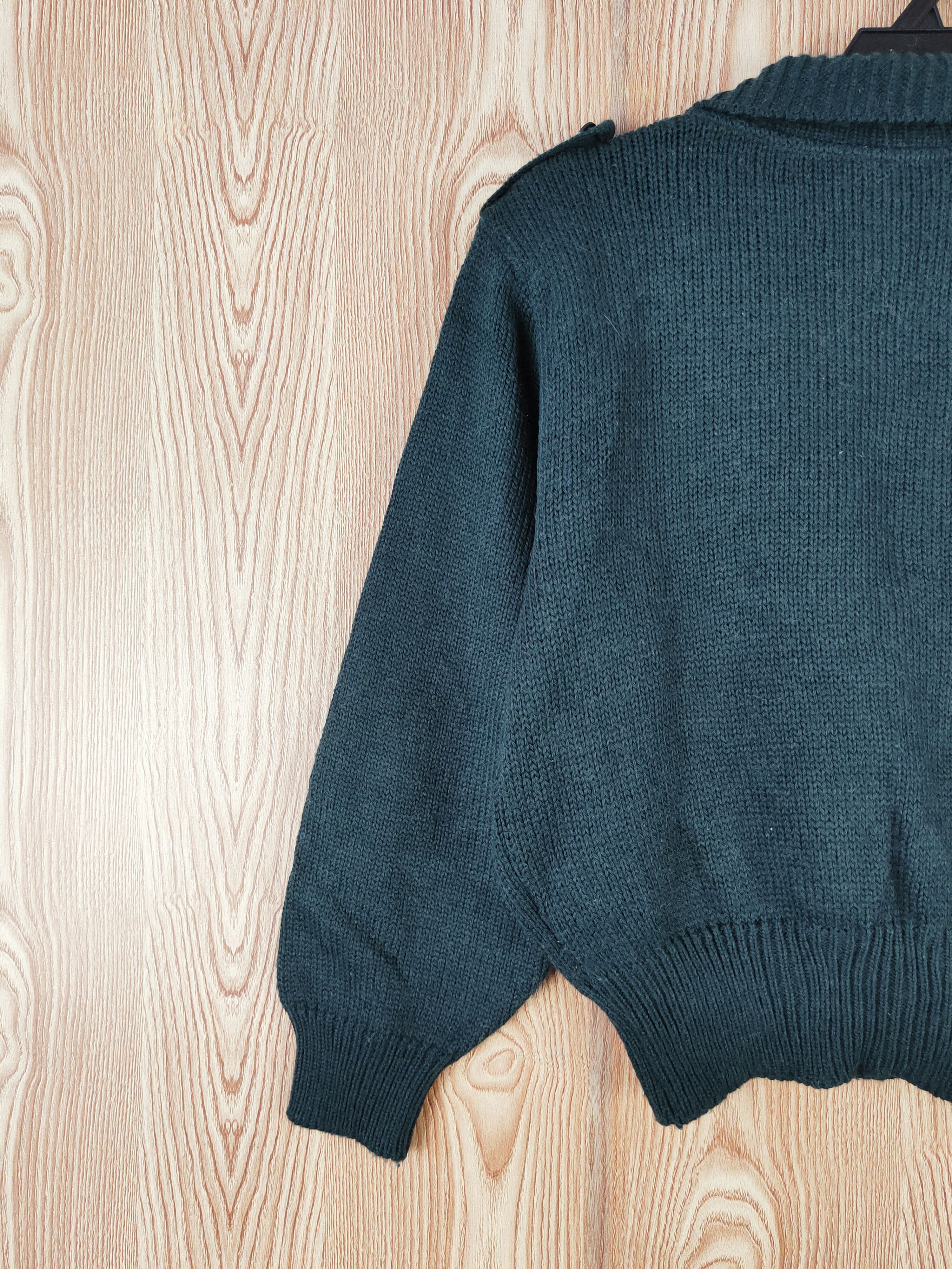 Aran Isles Knitwear × Japanese Brand Japanese Brand Dark Green Knitwear Crop Top Cardigan #W733 Size S / US 4 / IT 40 - 8 Thumbnail