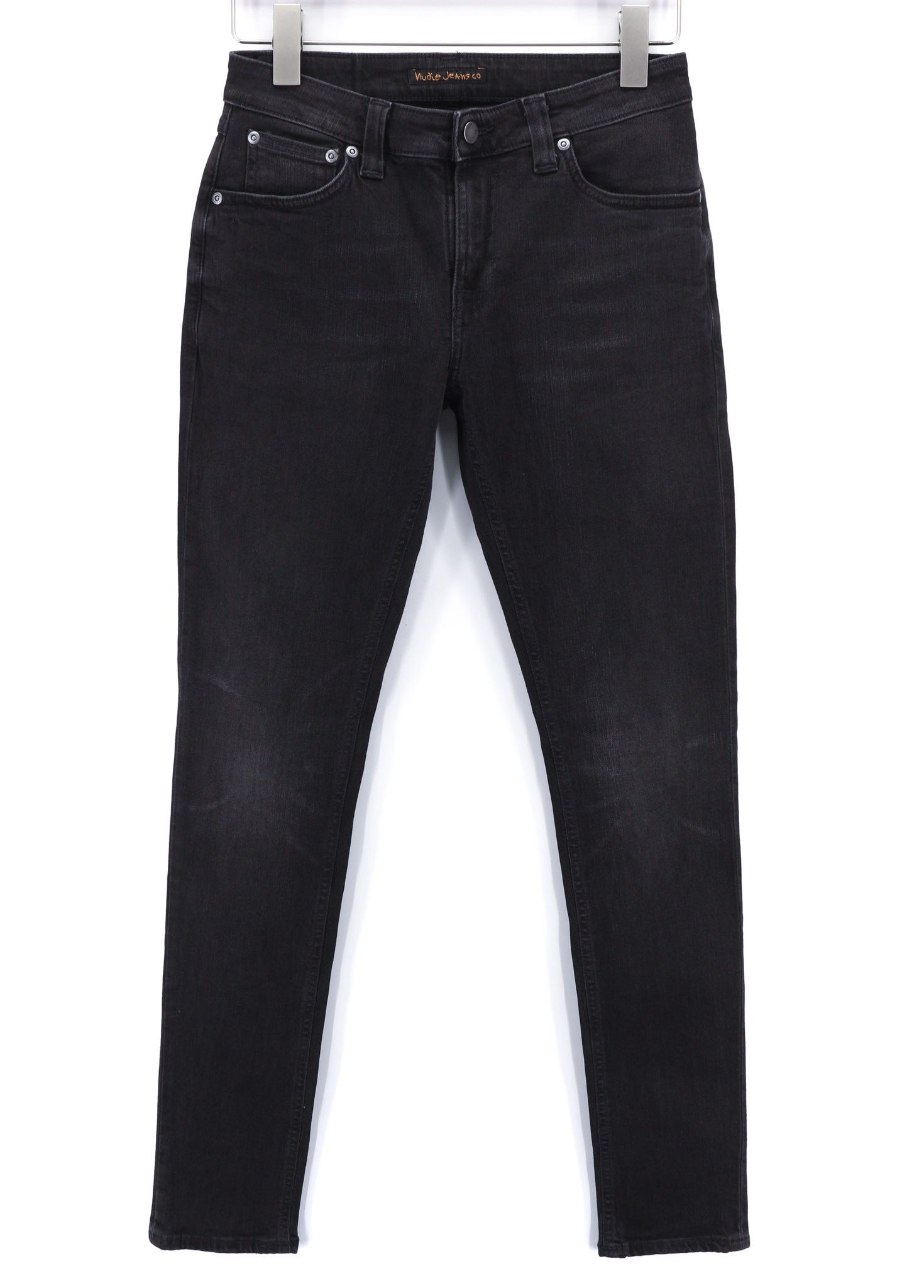 Nudie Jeans SKINNY LIN USED BLACK W29/L32 Organic Cotton Jeans 80430 Size US 29 - 1 Thumbnail