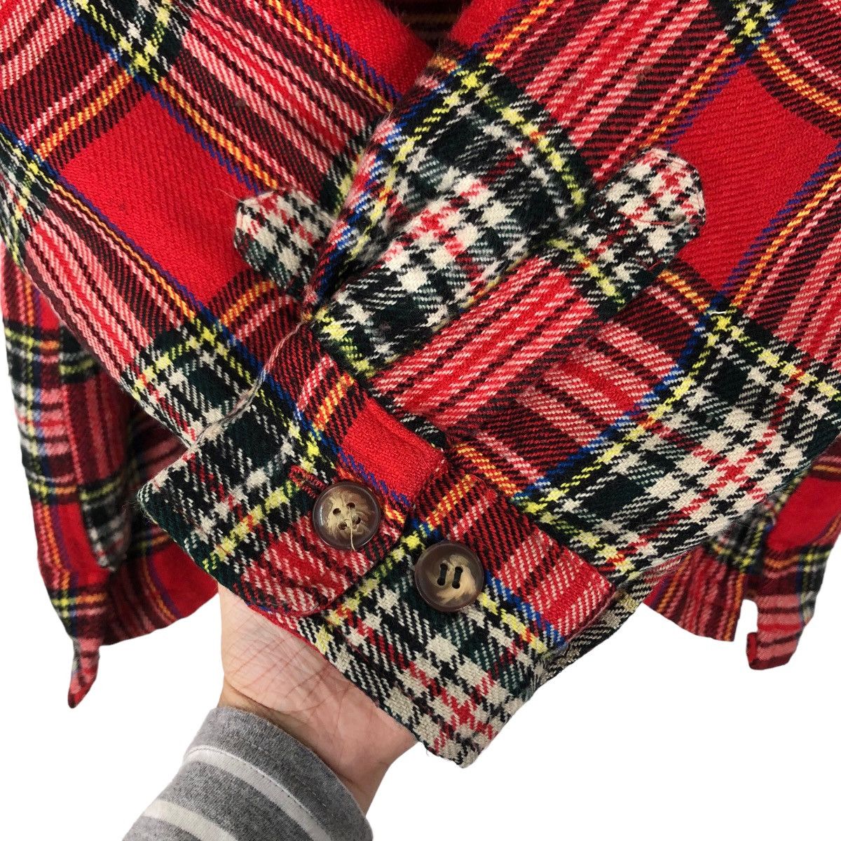 Flannel 🔥 RARE 90’s VINTAGE FLANNEL JACKET MANDOC USA TARTAN DESIGN Size US L / EU 52-54 / 3 - 11 Thumbnail