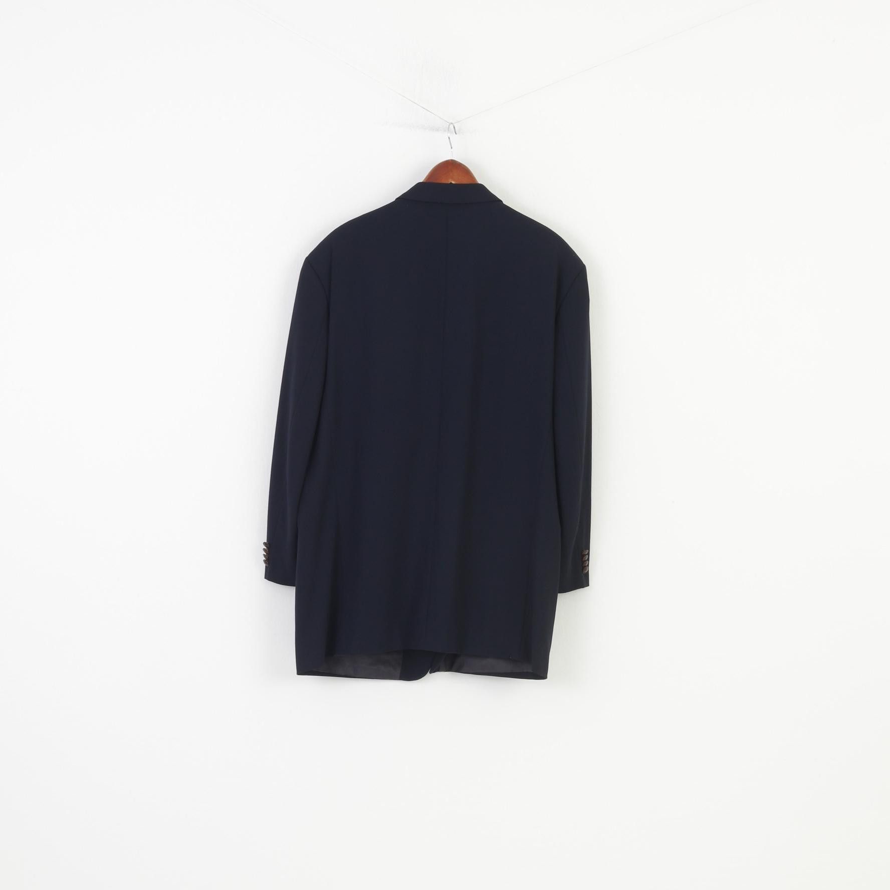 Hugo Boss Hugo Boss Men 58 48 Blazer Navy Elegant Super 100 0097 Size 48R - 9 Thumbnail