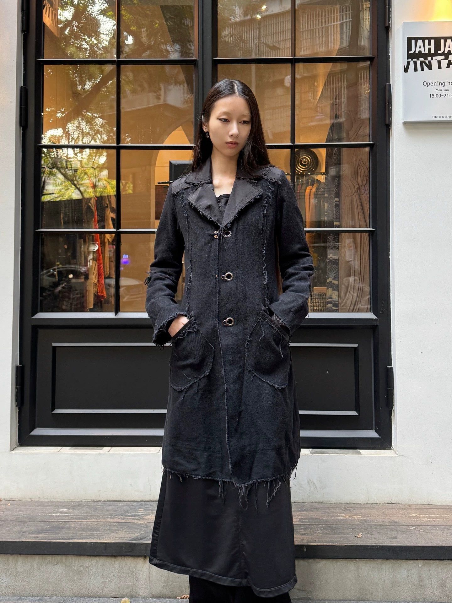Diesel Diesel Vintage Distressed Denim Lapel Long Coat XS Size XS / US 0-2 / IT 36-38 - 1 Thumbnail